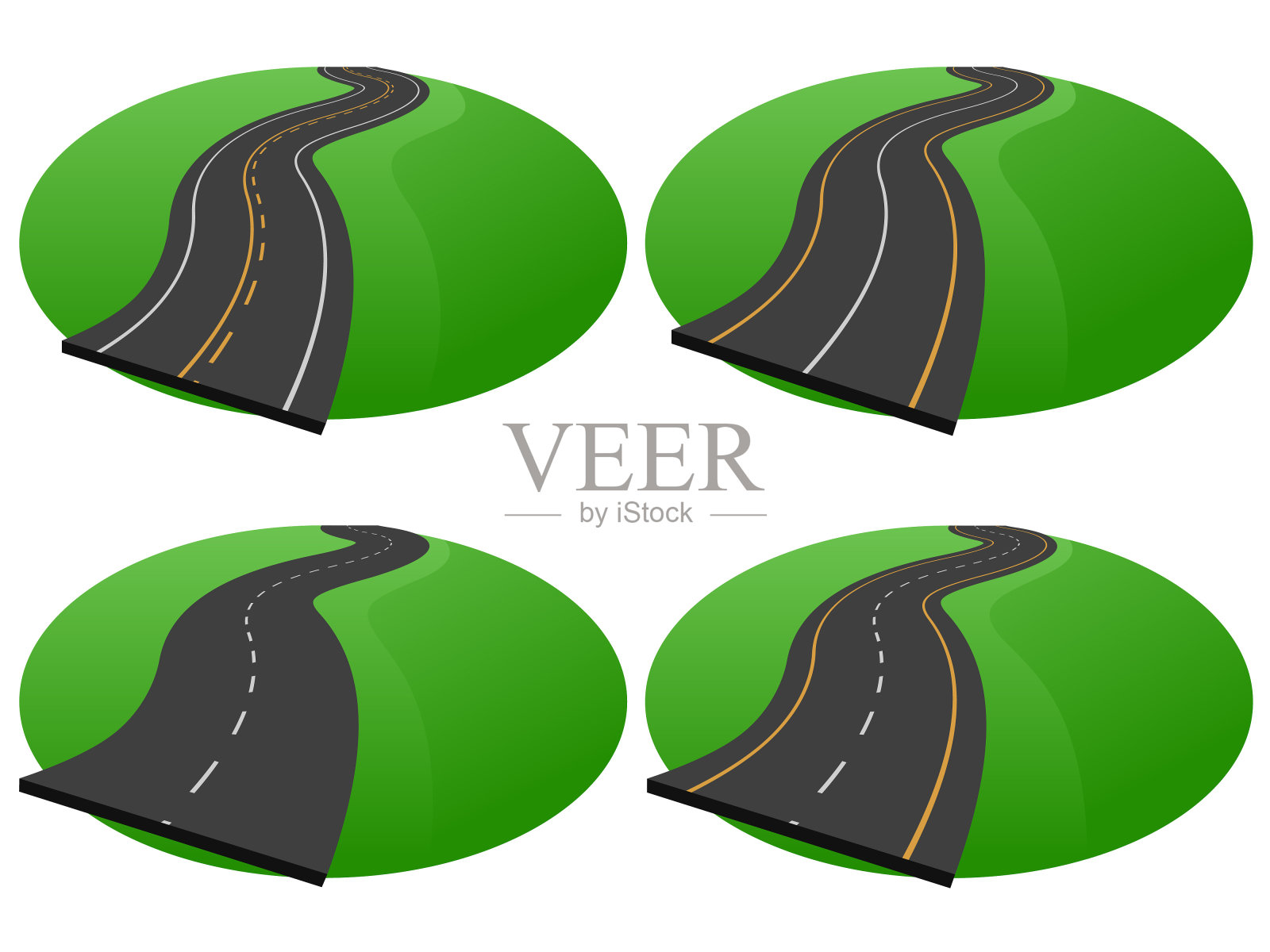 道路和高速公路矢量插图插画图片素材