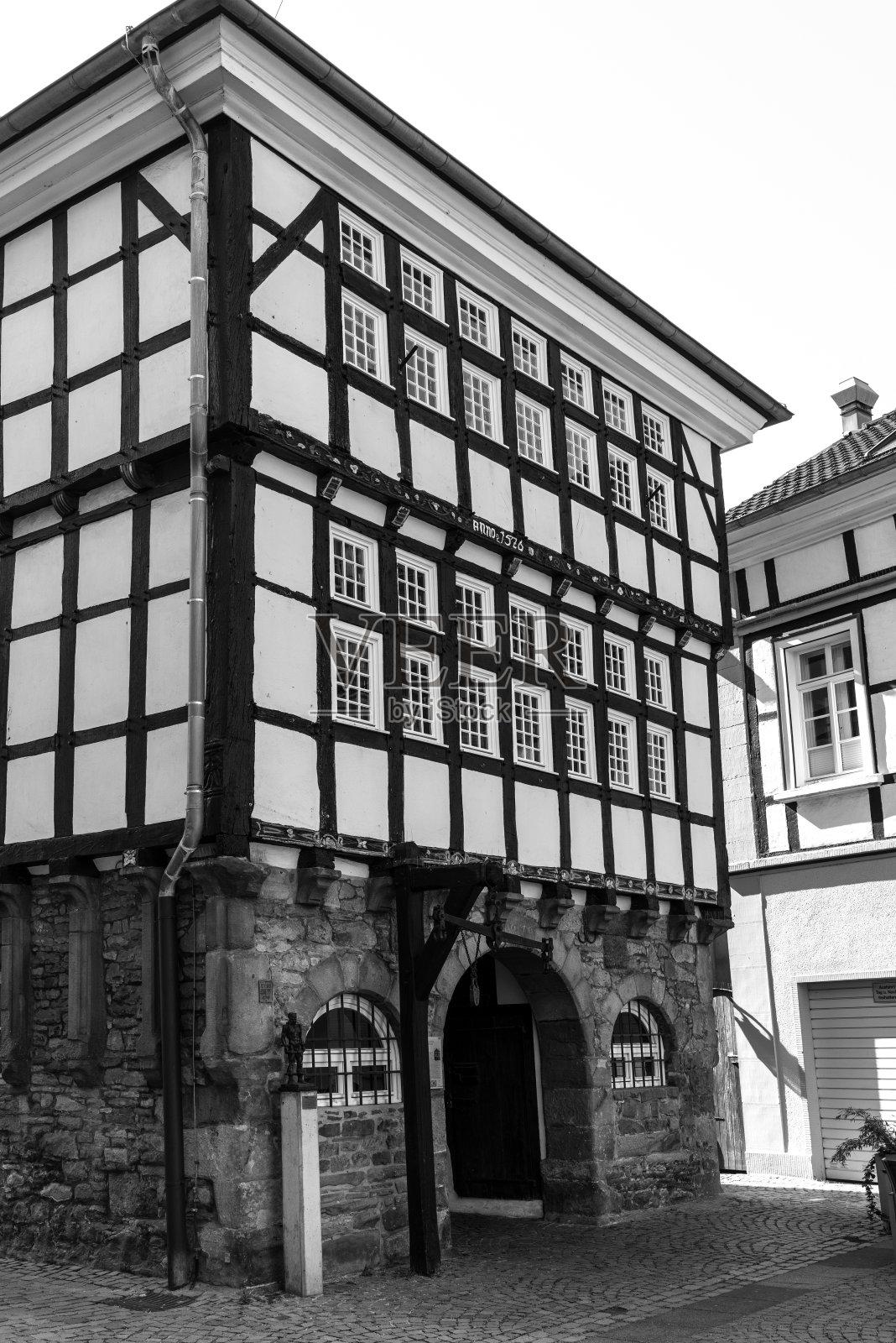 德国北莱茵-威斯特伐利亚州哈廷根的旧市政厅照片摄影图片