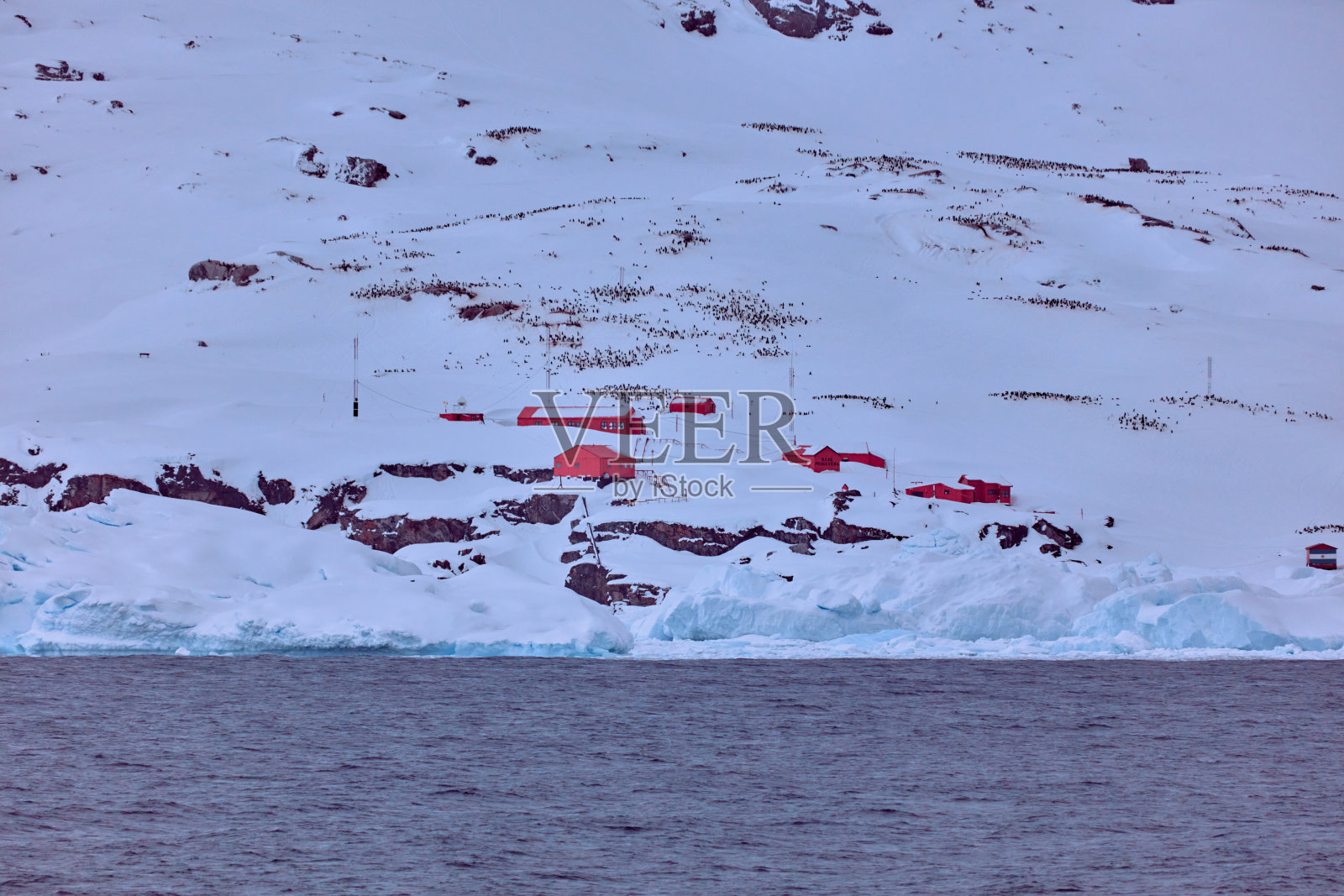 南极谢尔瓦湾的十二宫探险队照片摄影图片