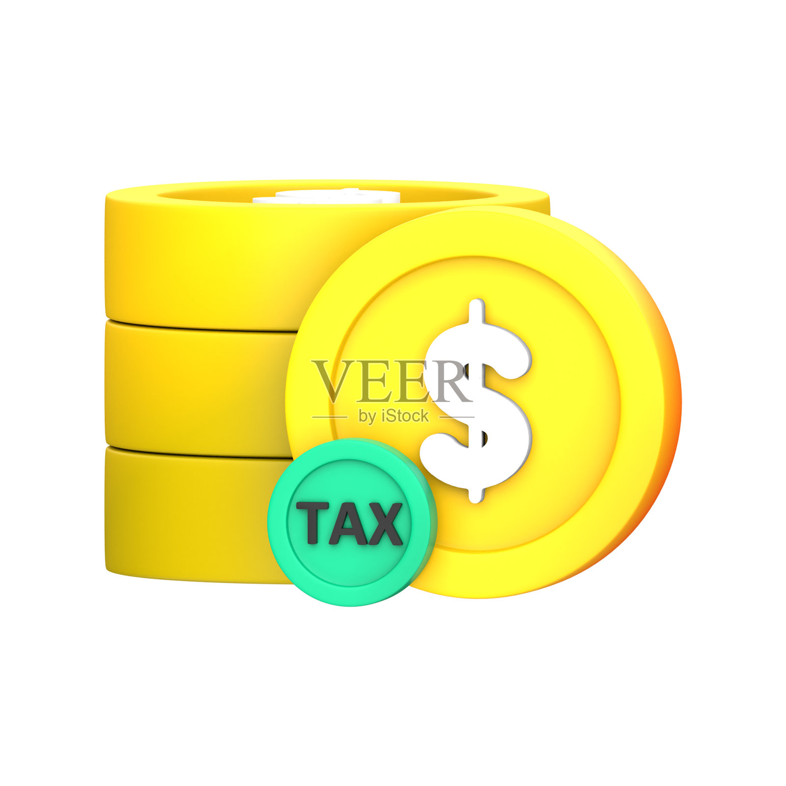 纳税3D图标照片摄影图片