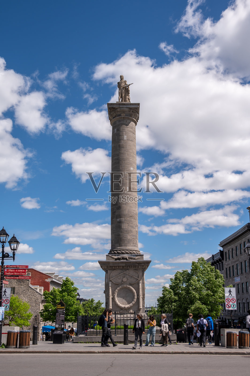 雅克·卡地亚广场的纳尔逊勋爵专栏照片摄影图片