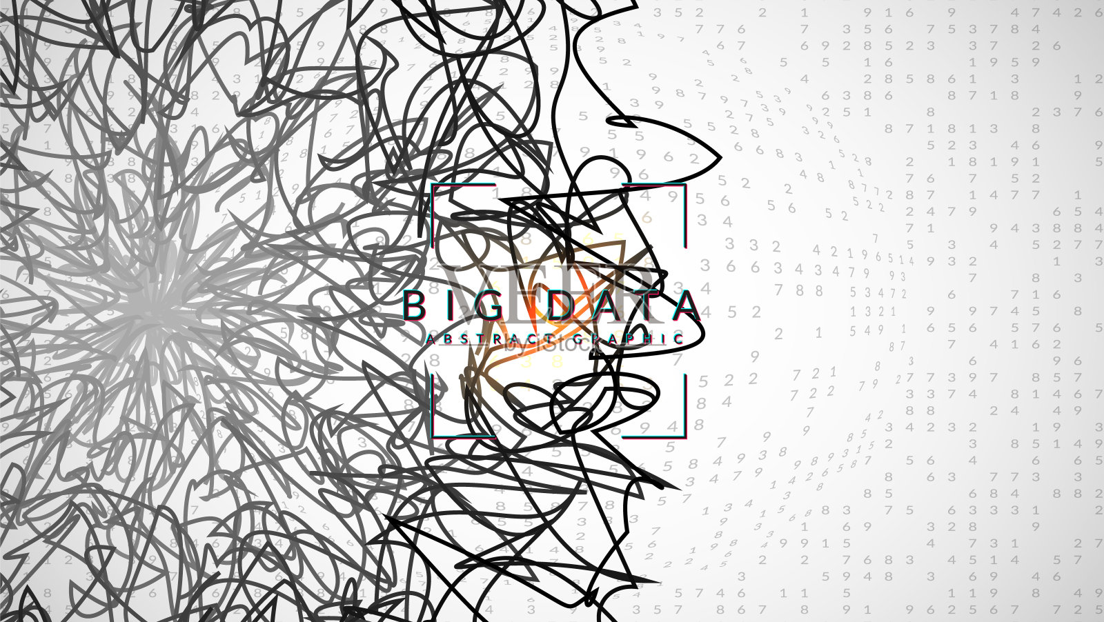 数字的背景。智能学习的创新理念。网络背景的网络设计。具有经济价值的粒子可视化。技术背景。插画图片素材