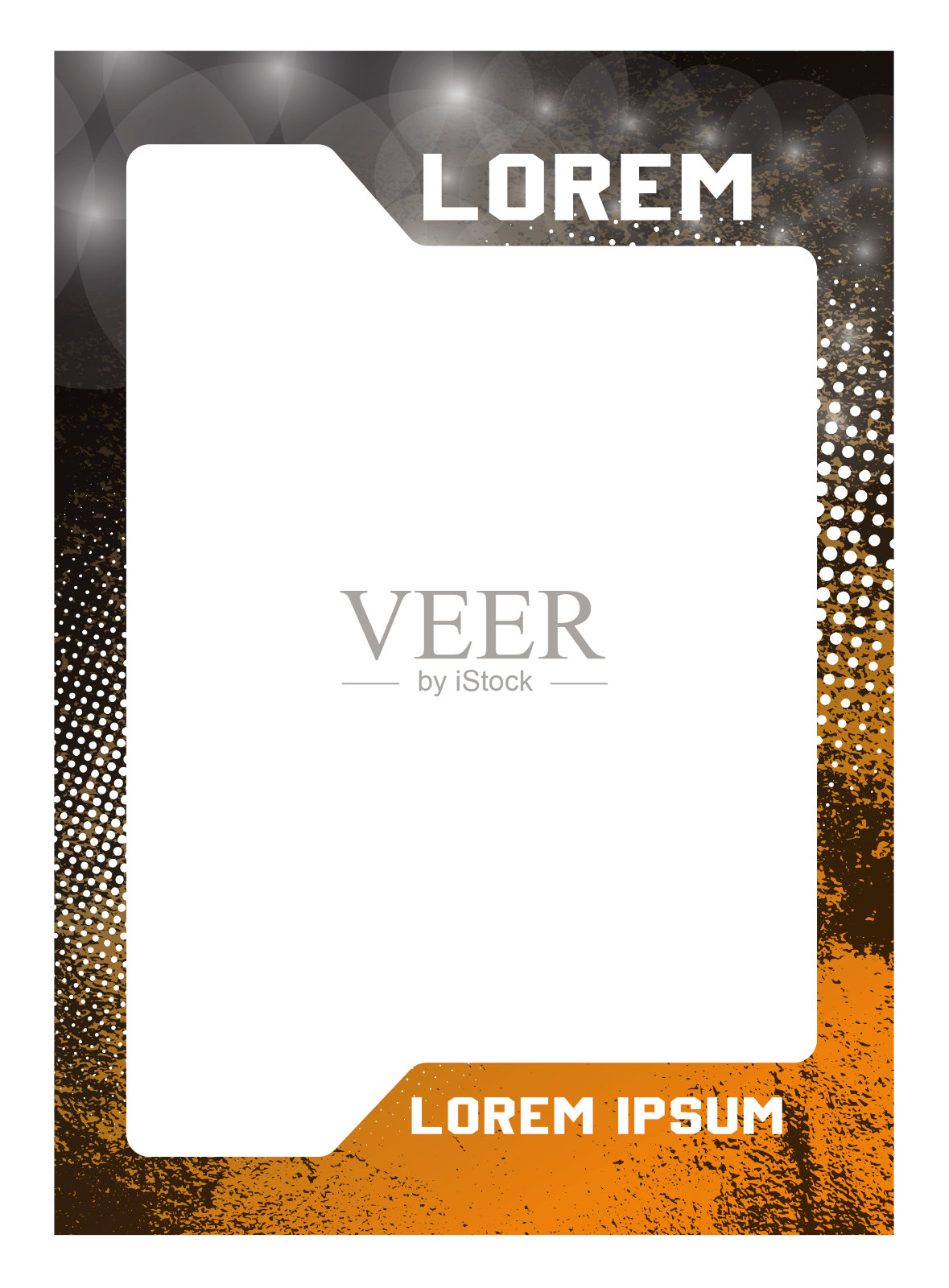 橙色Grunge抽象纹理背景画框运动卡插画图片素材