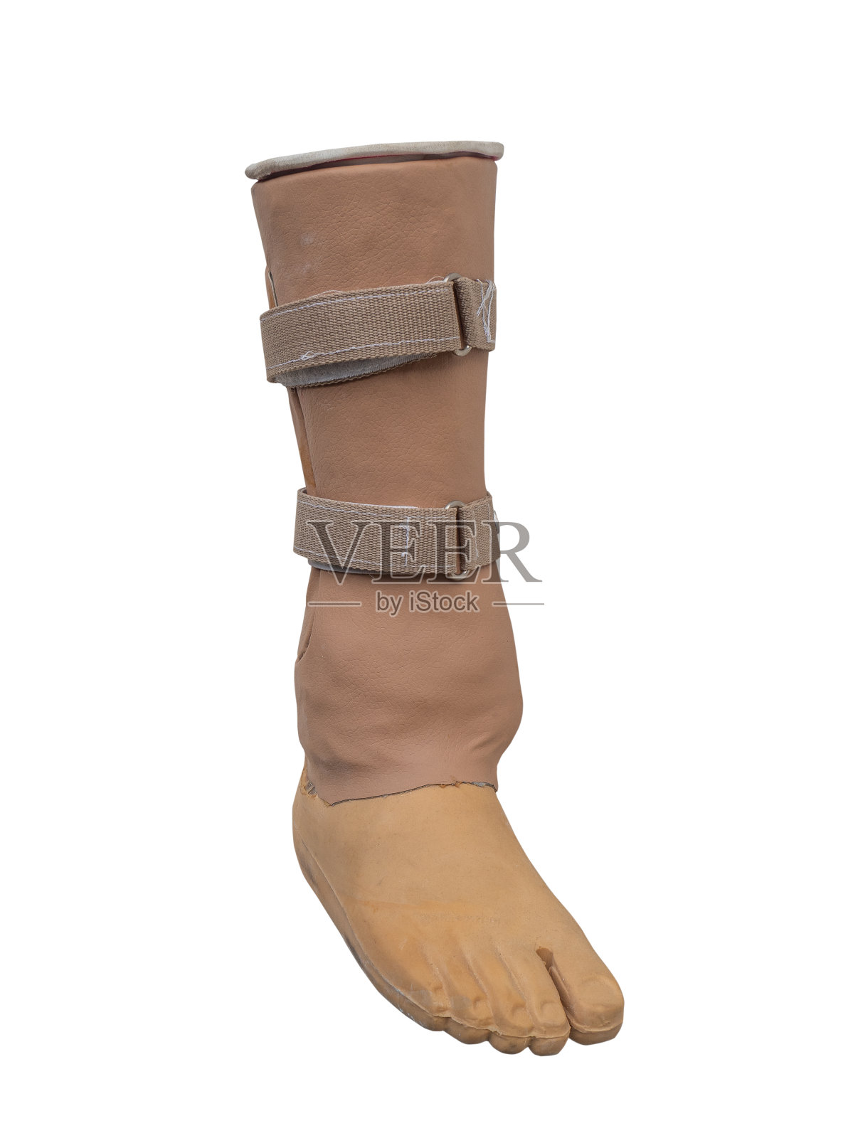 膝盖以下的假肢照片摄影图片