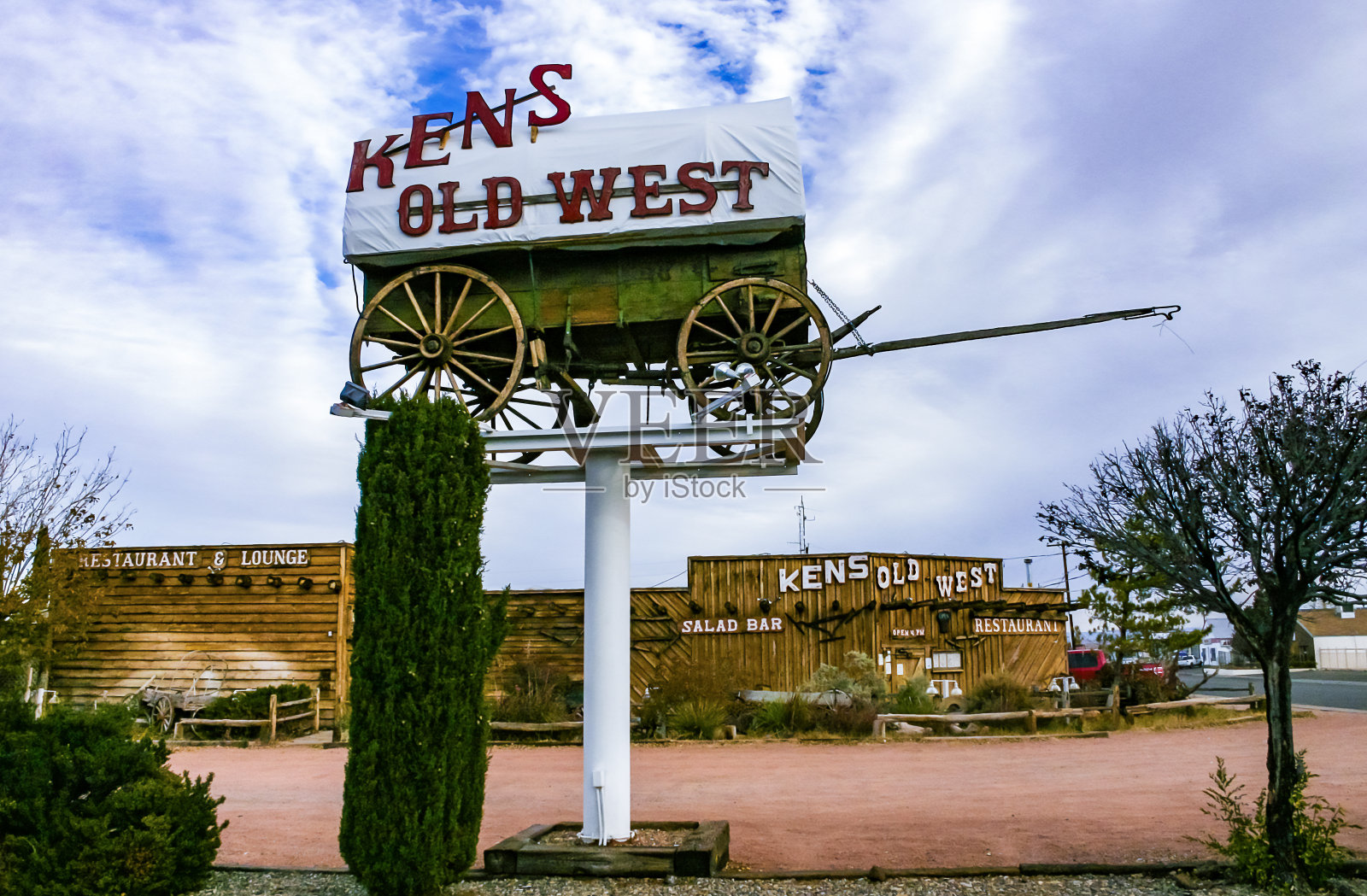 肯斯老西餐厅，老工艺品，亚利桑那州照片摄影图片