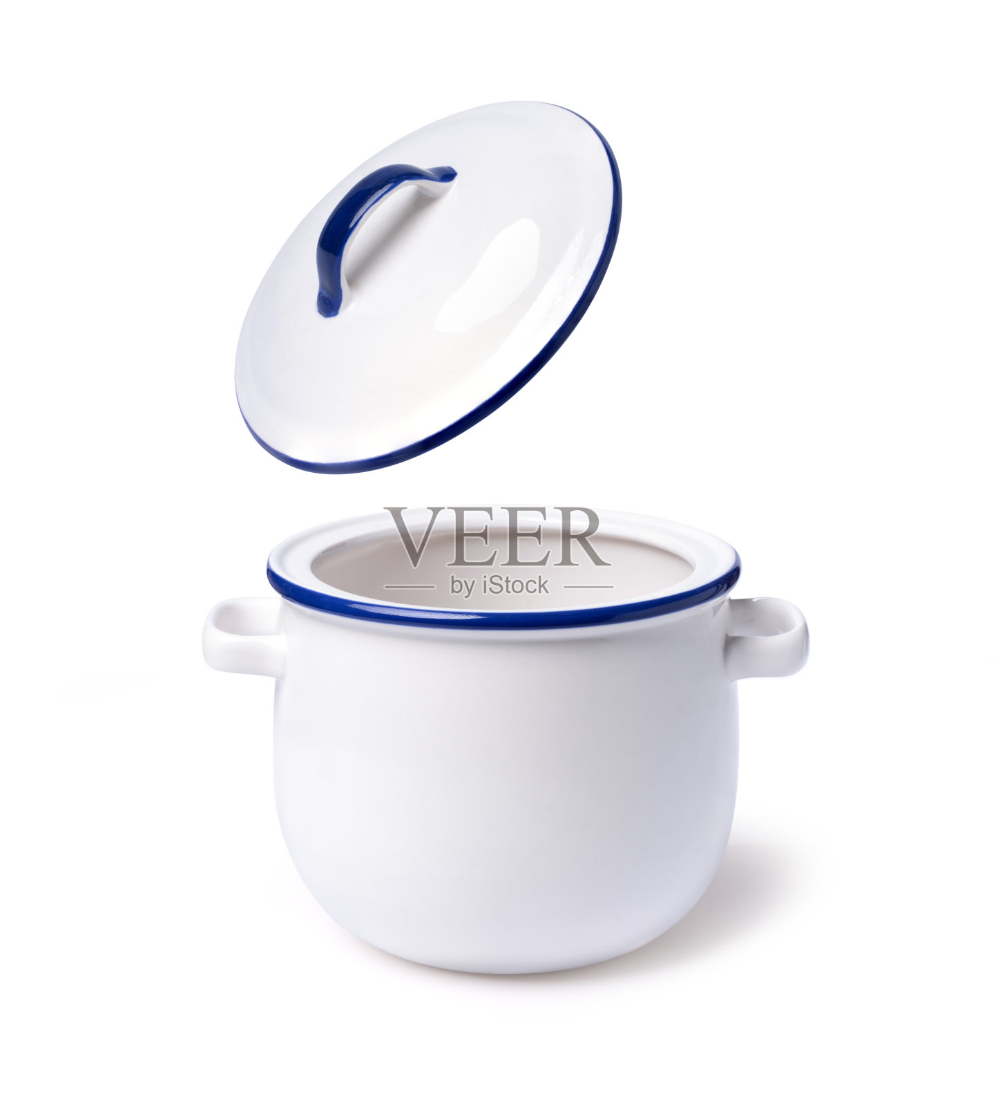 烹饪锅或平底锅上的白色照片摄影图片