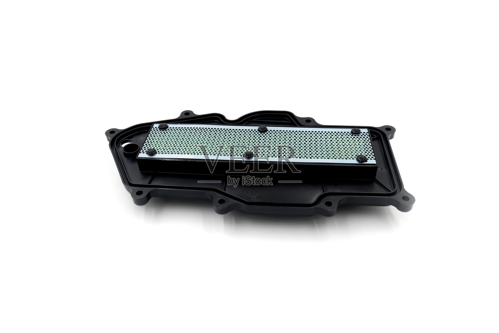 摩托车/踏板车空气滤清器隔离在白色背景上照片摄影图片