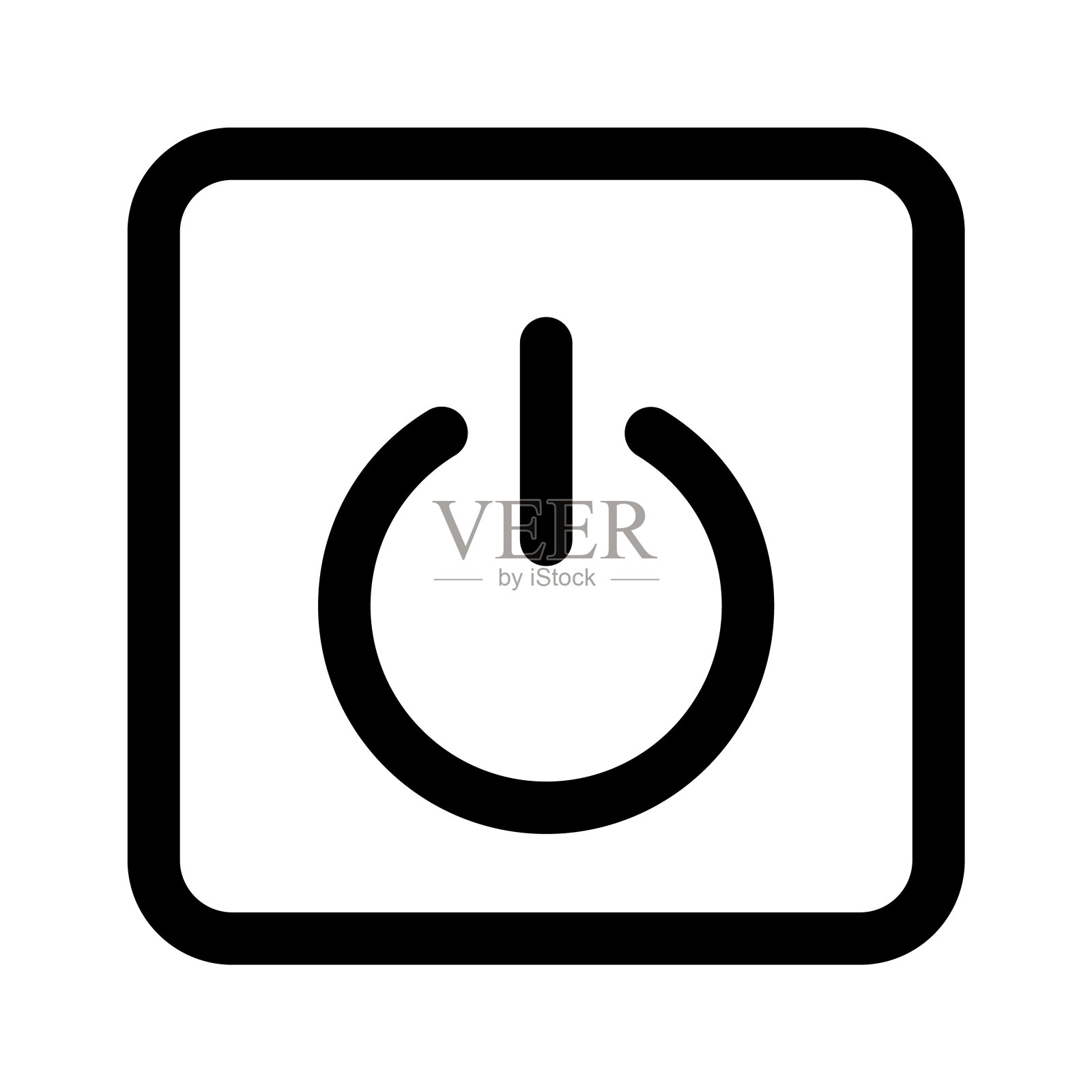 抓住这个惊人的图标的电源按钮，关机按钮。插画图片素材