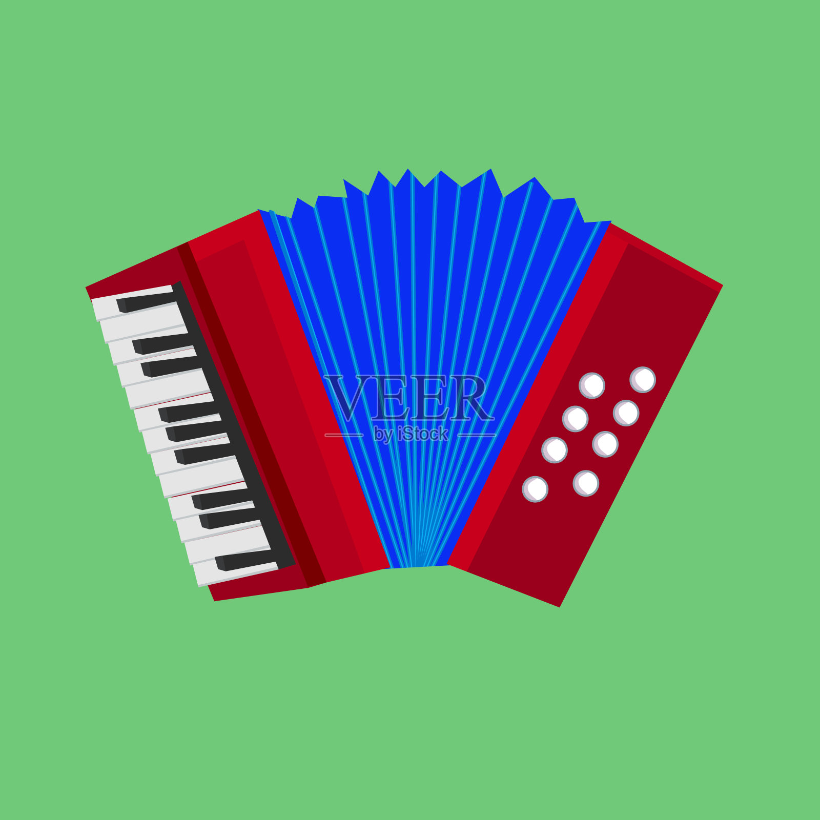 手风琴乐器插画图片素材