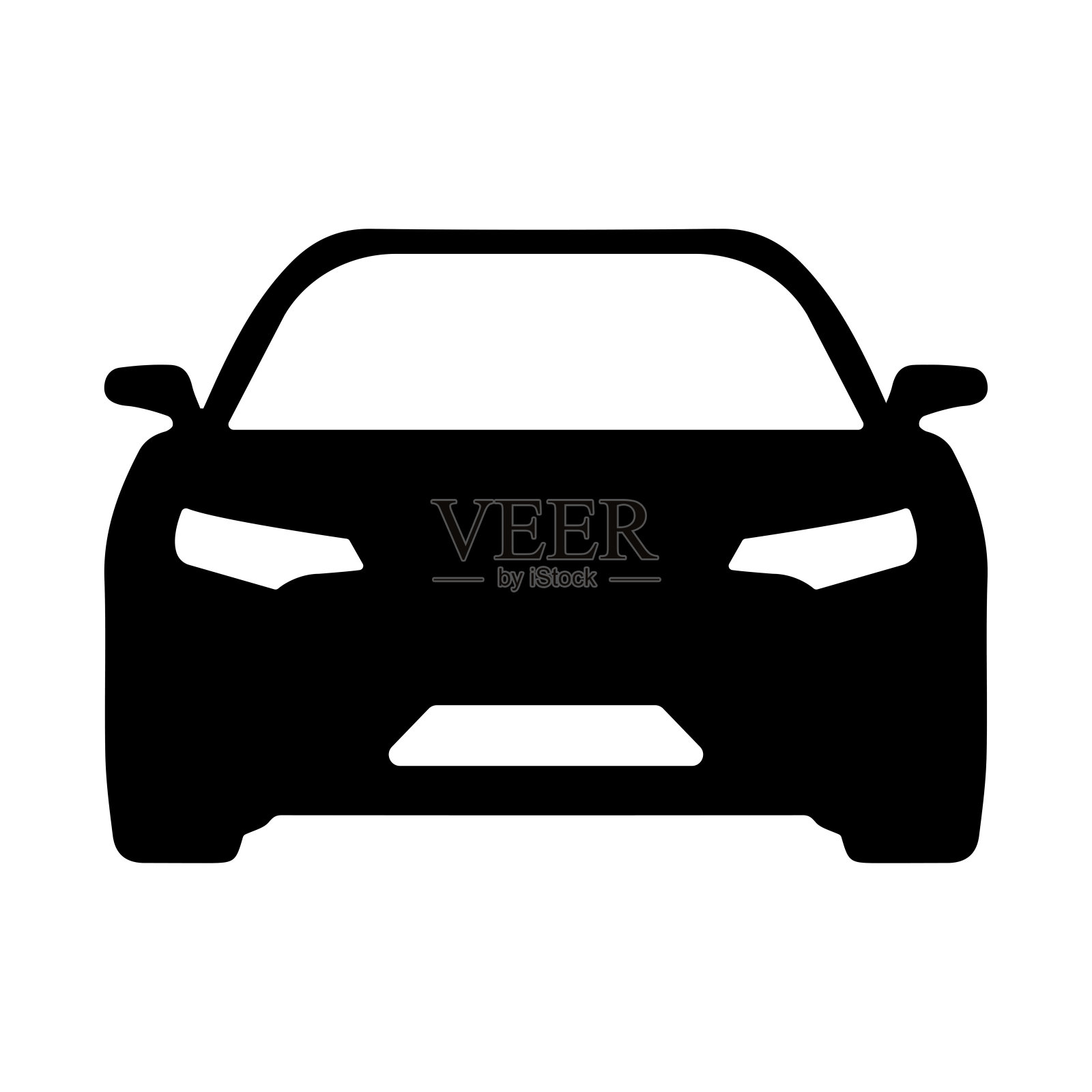 汽车图标。白色背景上的汽车图标。插图。插画图片素材