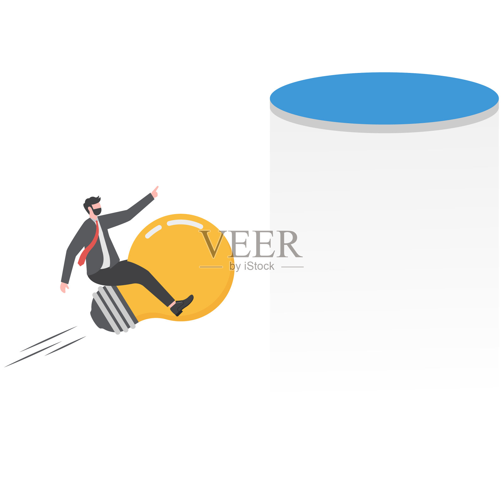 为事业成功而创业，为事业成功和成长而制定创意策略，插画图片素材