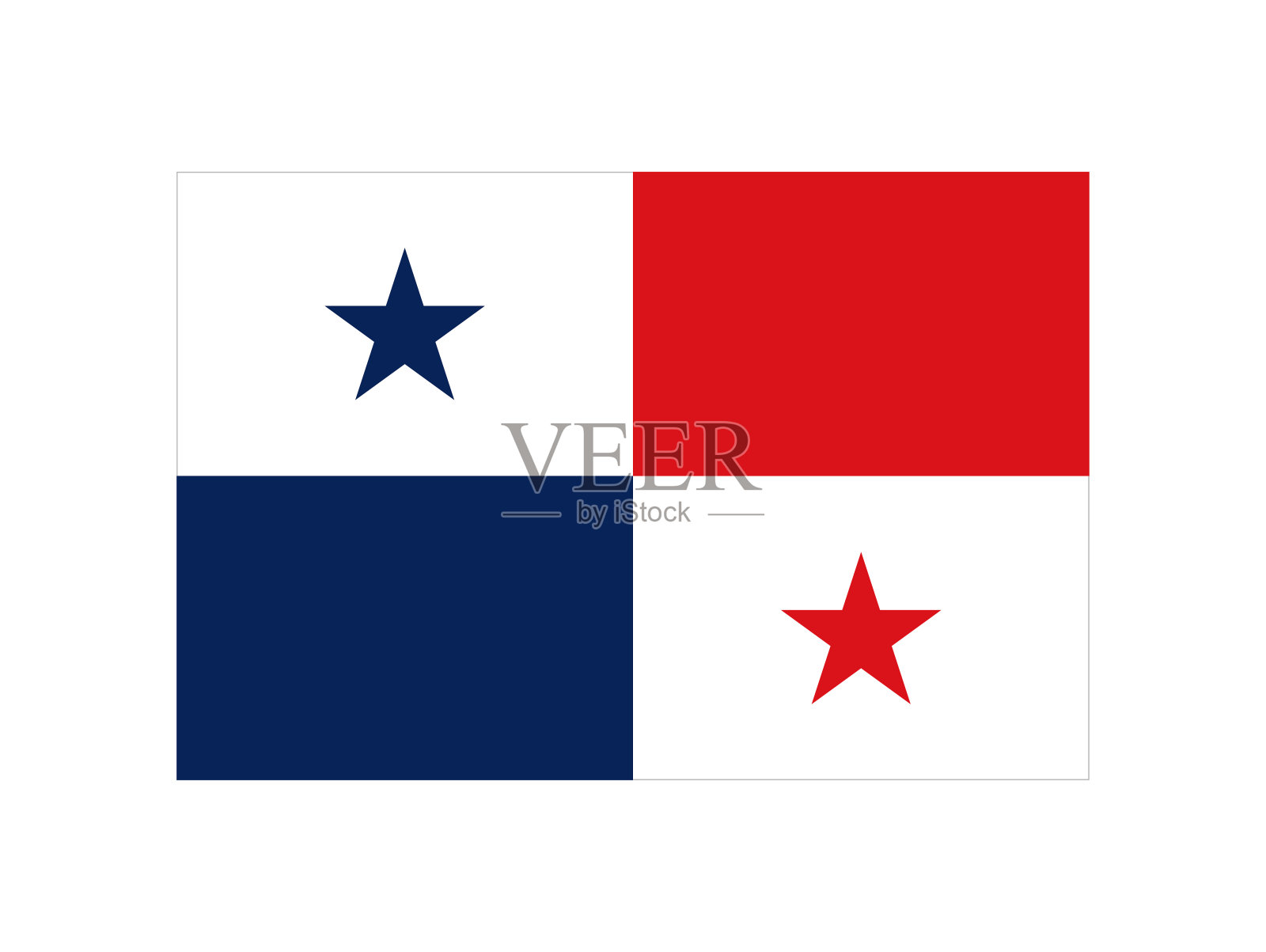 巴拿马国旗矢量图标。巴拿马国旗图标标志。巴拿马国旗插画图片素材