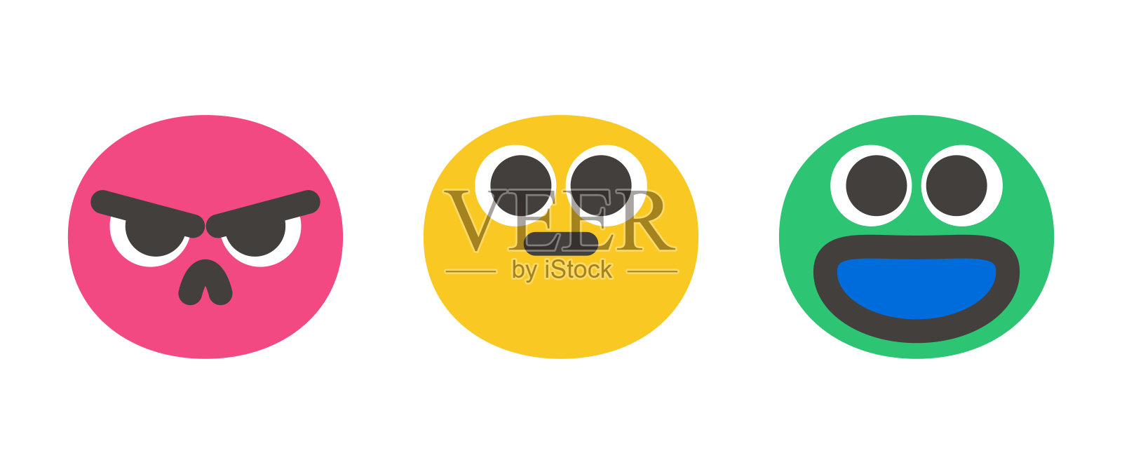 可爱的表情集合插画图片素材