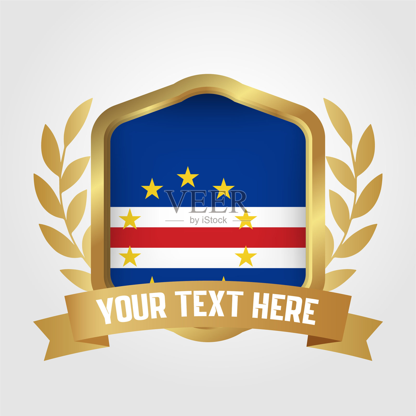 金色豪华佛得角徽章设计插画图片素材