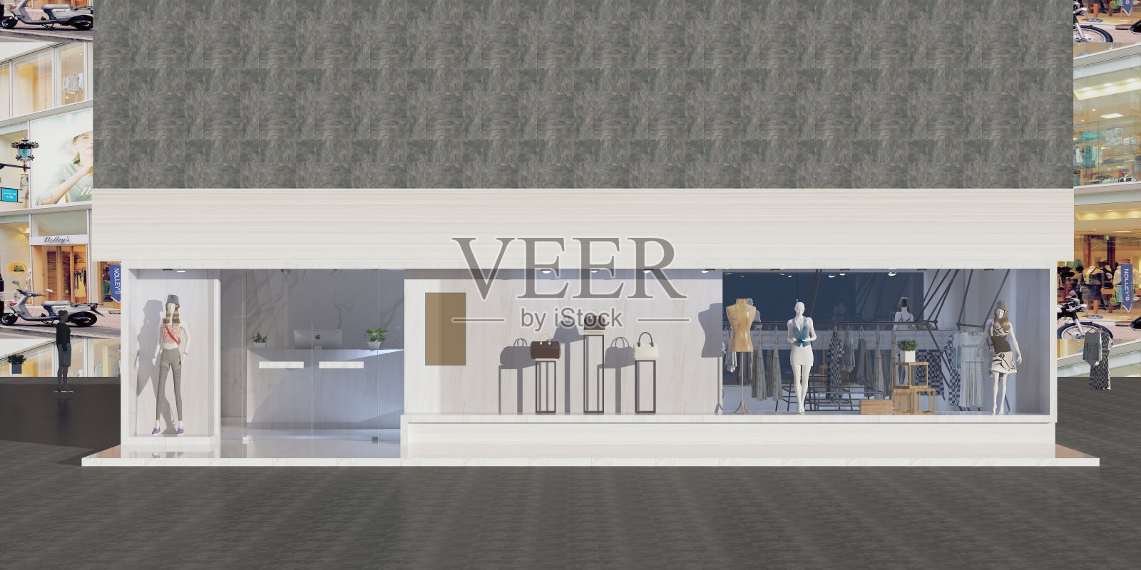 时尚商店的3d渲染照片摄影图片