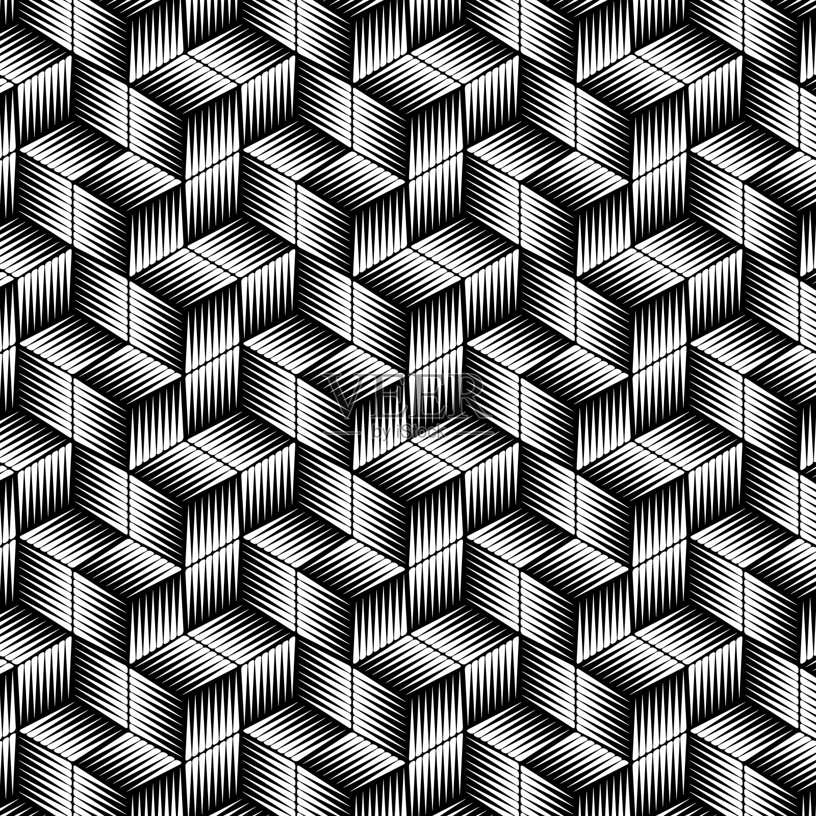 三角形覆盖边形成立方体，图案插画图片素材