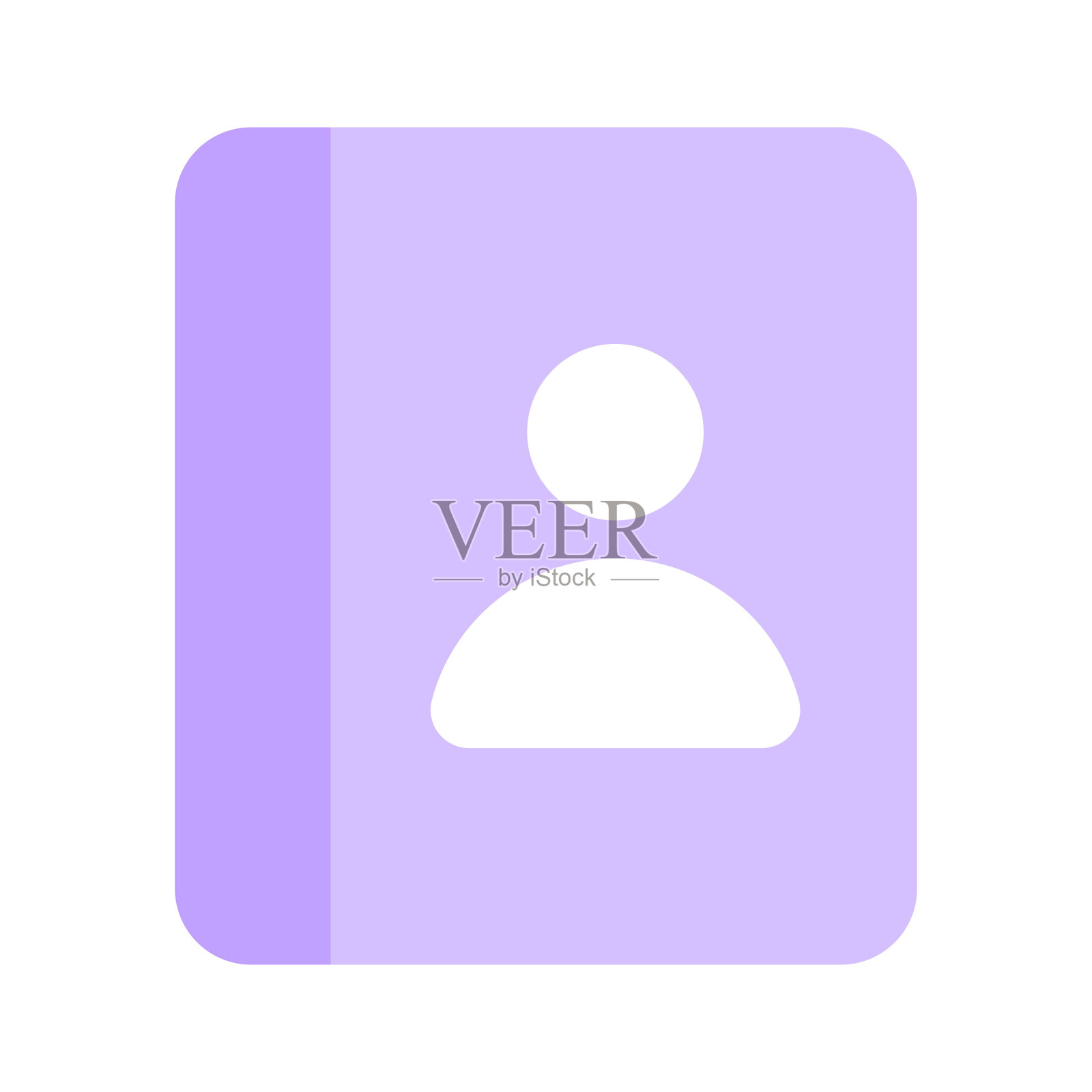 得到这个精心设计的图标在现代风格的联系簿。插画图片素材