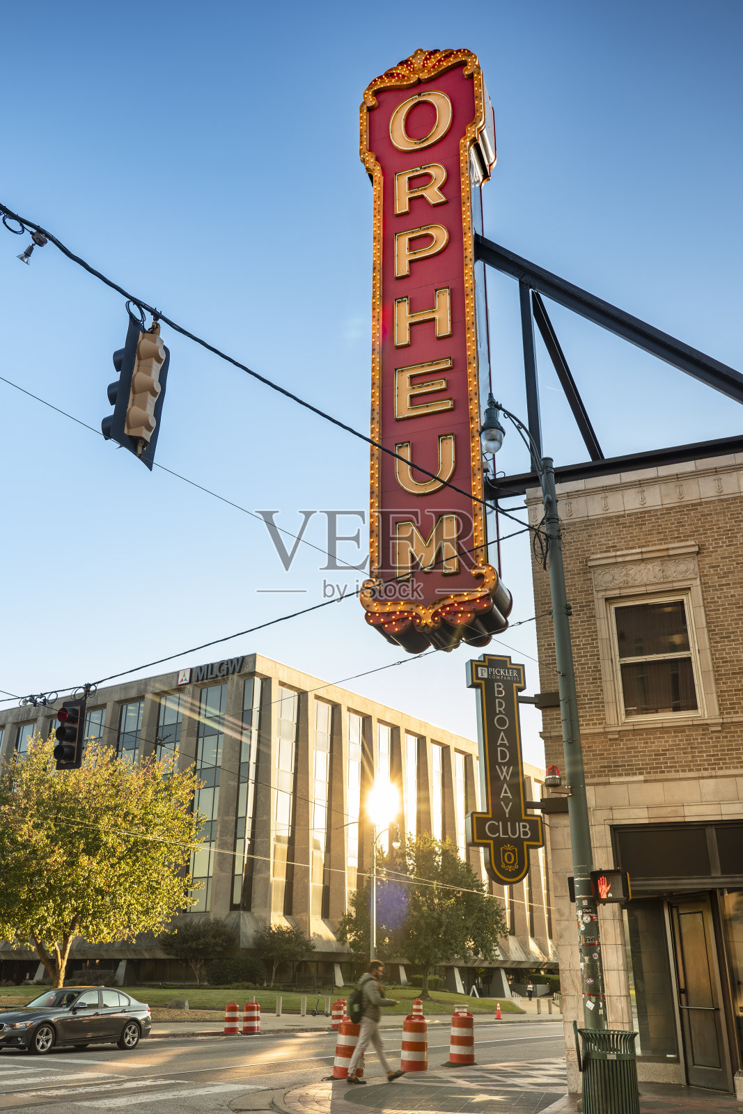 田纳西州孟菲斯市中心历史悠久的奥菲姆剧院建筑照片摄影图片