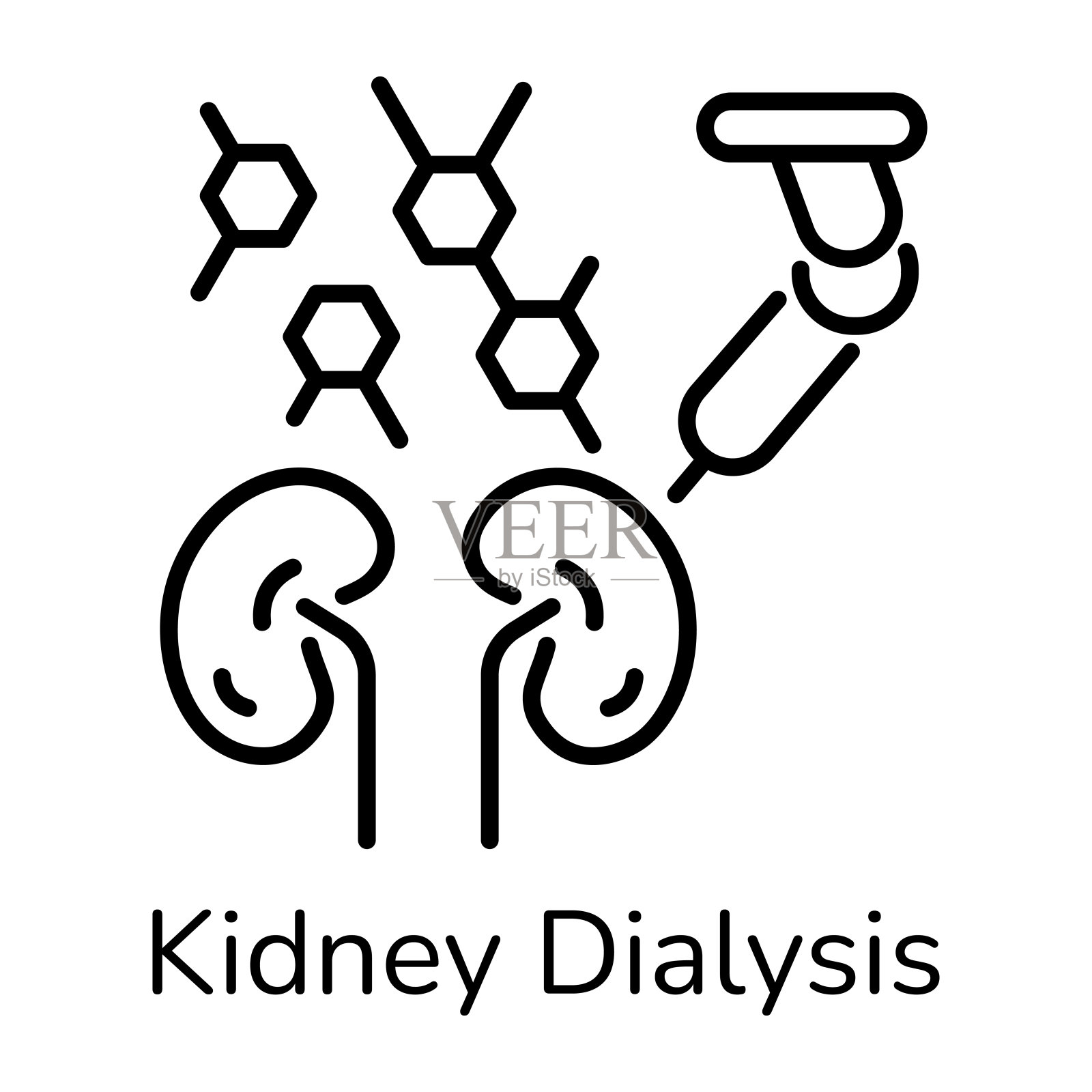 肾透析插画图片素材