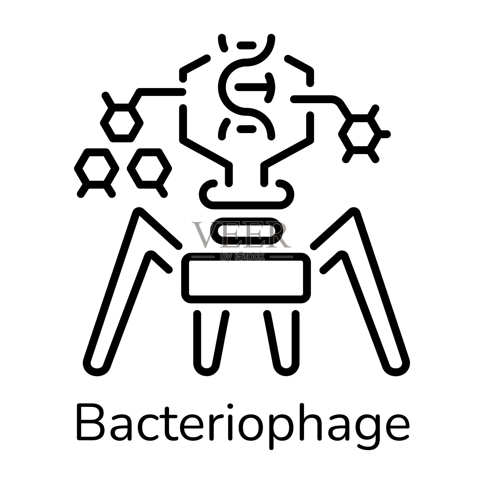 噬菌体插画图片素材