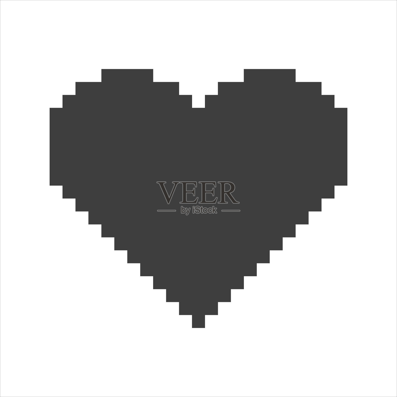 白色背景上的心脏图标插画图片素材