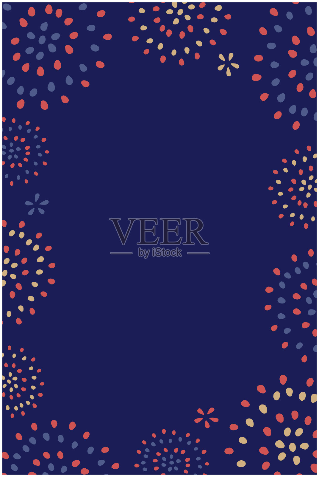 夏日节日烟花背景插画插画图片素材