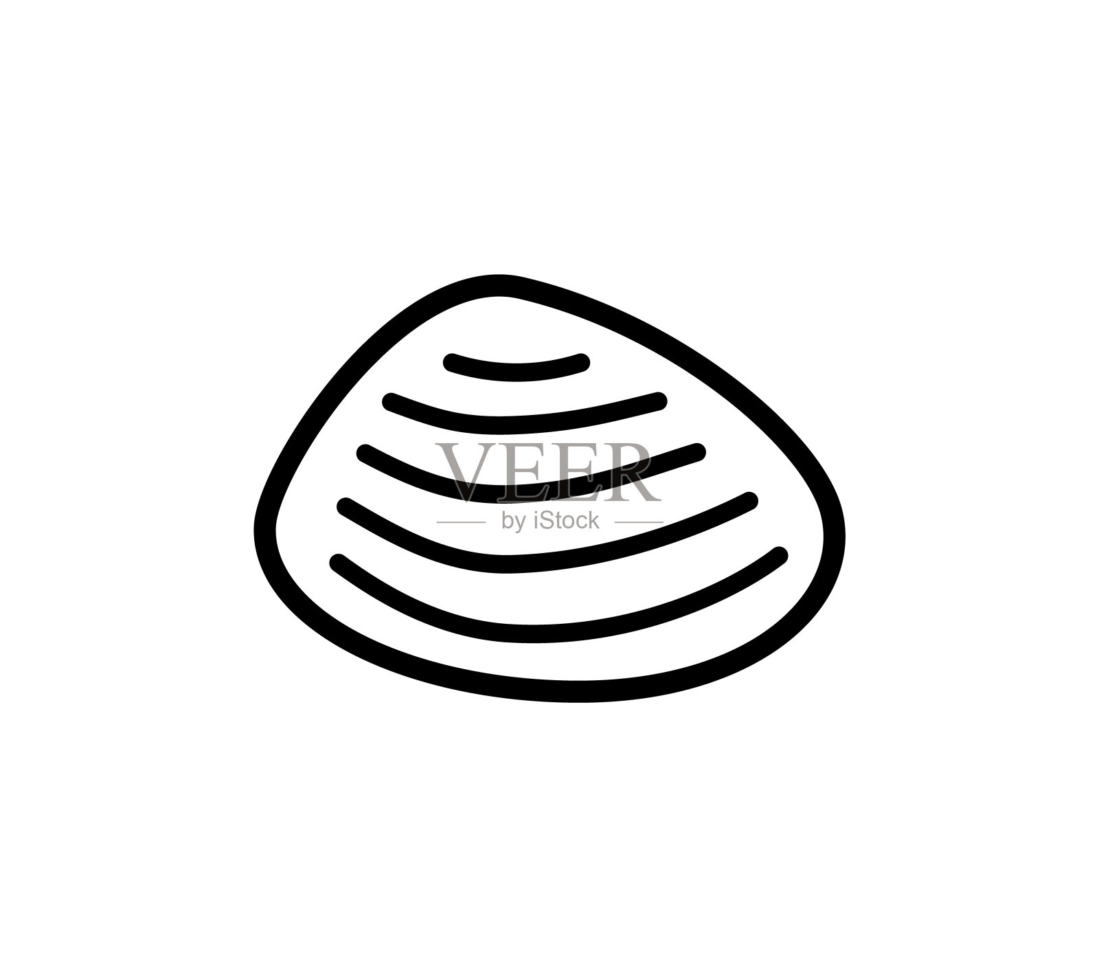 一个简单的蛤蜊插图插画图片素材