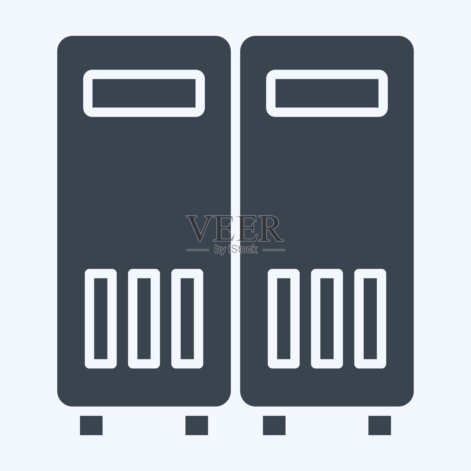 图标储物柜。与橄榄球有关的标志。字形风格。简单的设计说明插画图片素材