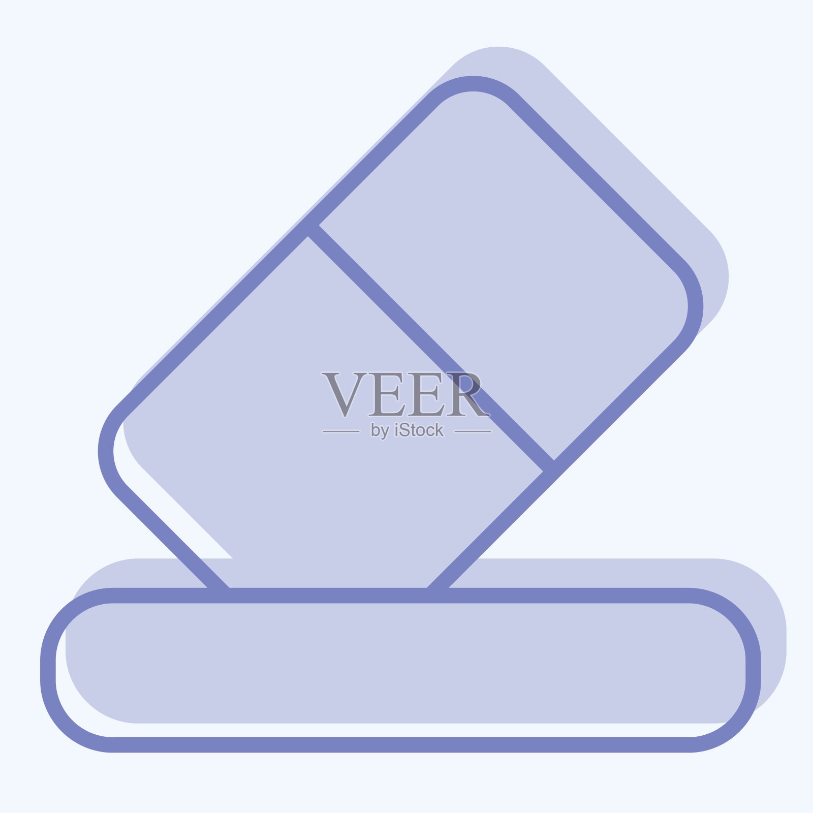 图标删除。与删除符号相关。双音风格。简单的设计说明插画图片素材