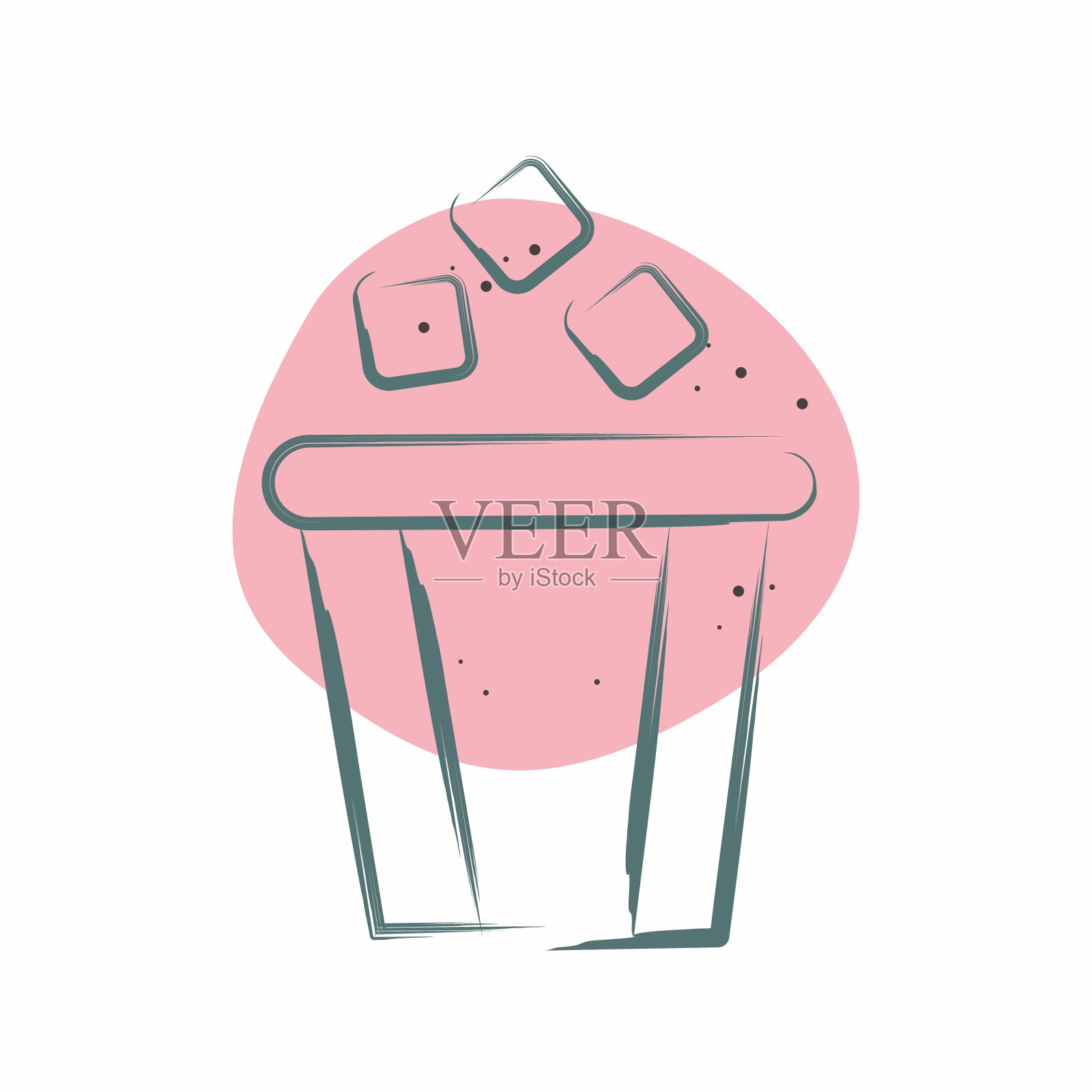 图标。与删除符号相关。色斑样式。简单的设计说明插画图片素材