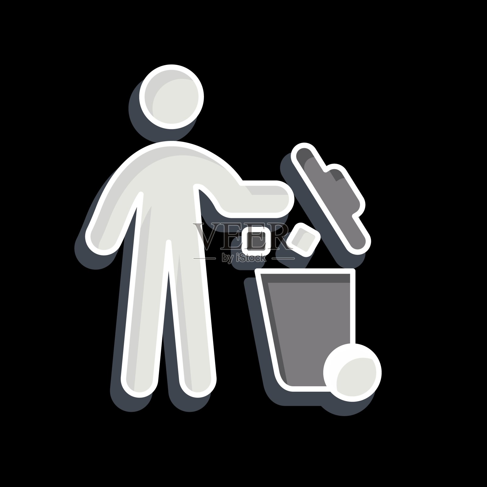 图标。与删除符号相关。光滑的风格。简单的设计说明插画图片素材