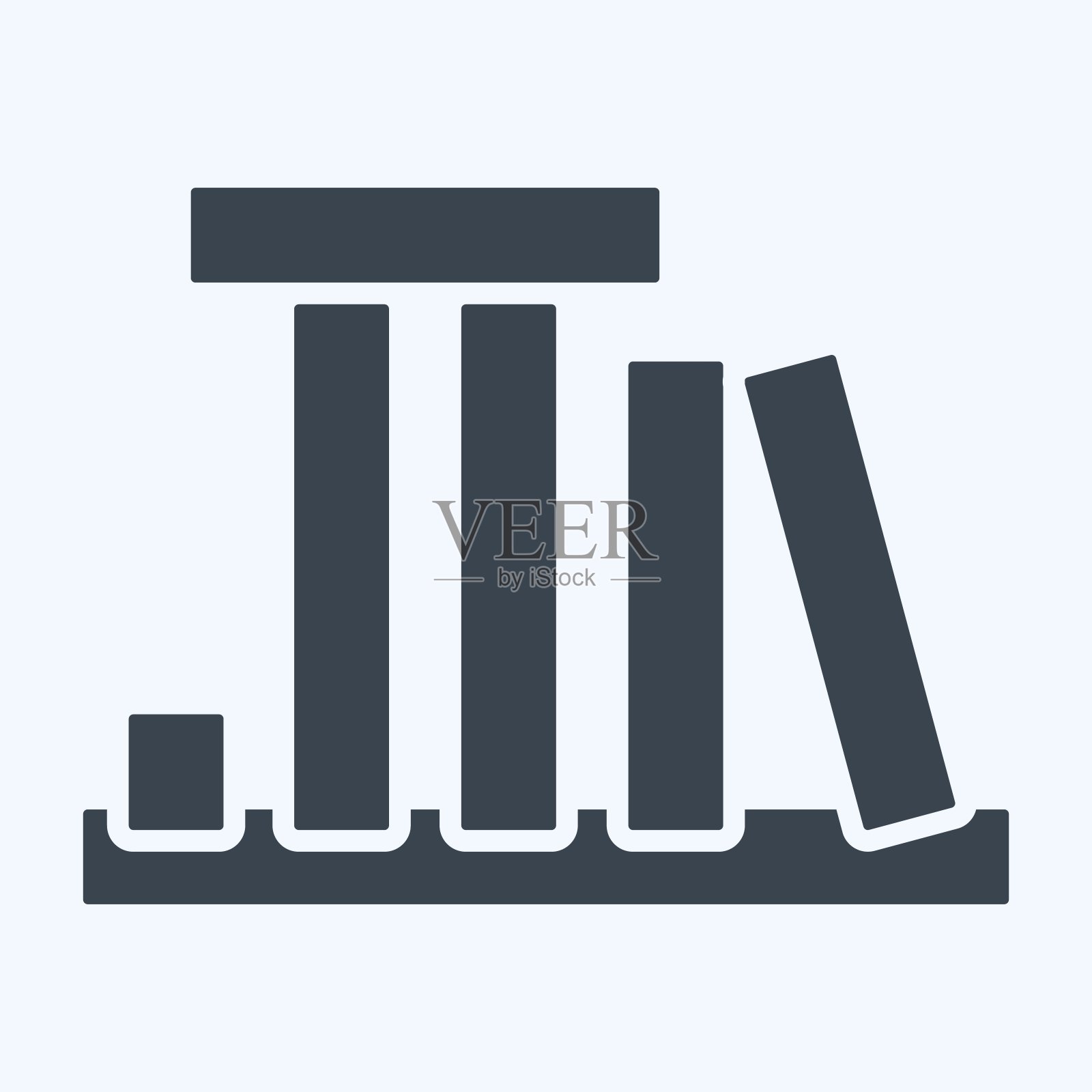 Icon land Mark。与美国有关的象征。字形风格。简单的设计说明插画图片素材