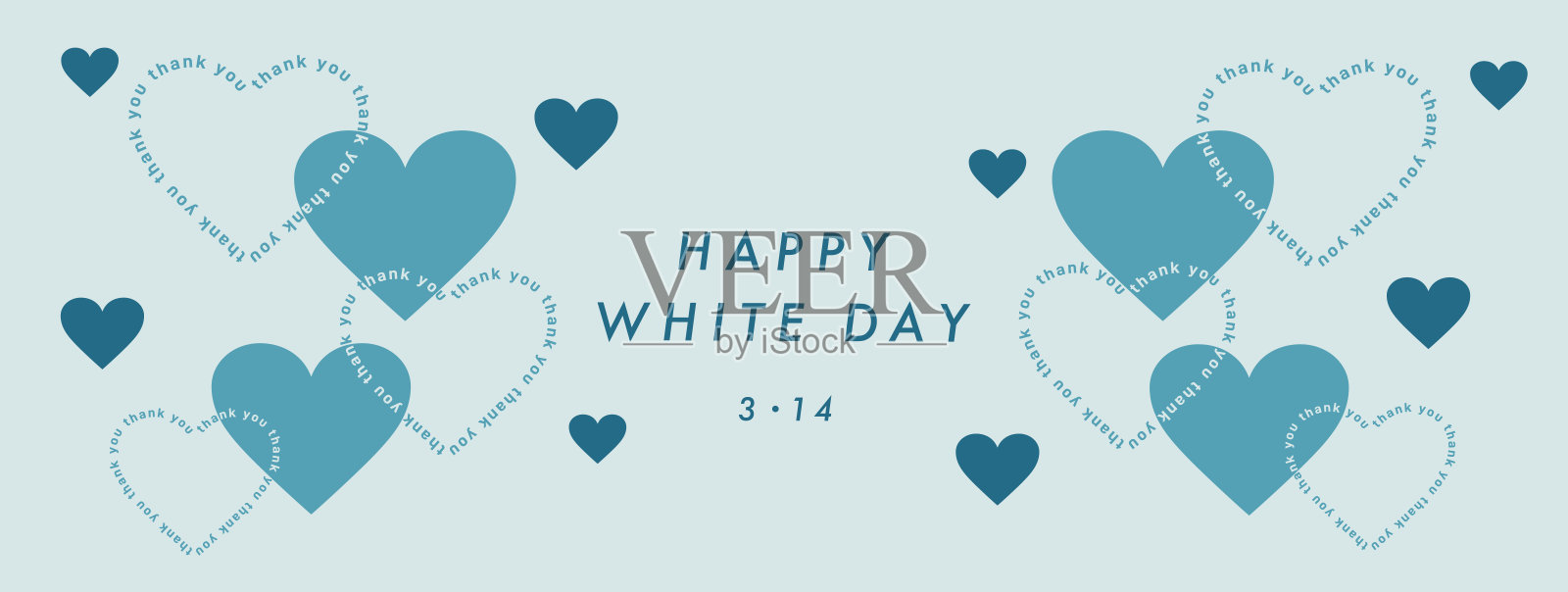 白色的情人节插画套装插画图片素材