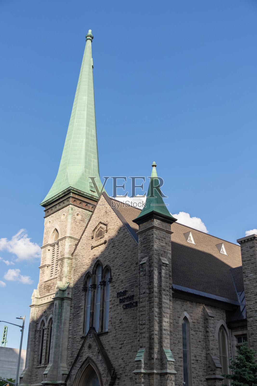 渥太华市中心的第一浸信会教堂照片摄影图片