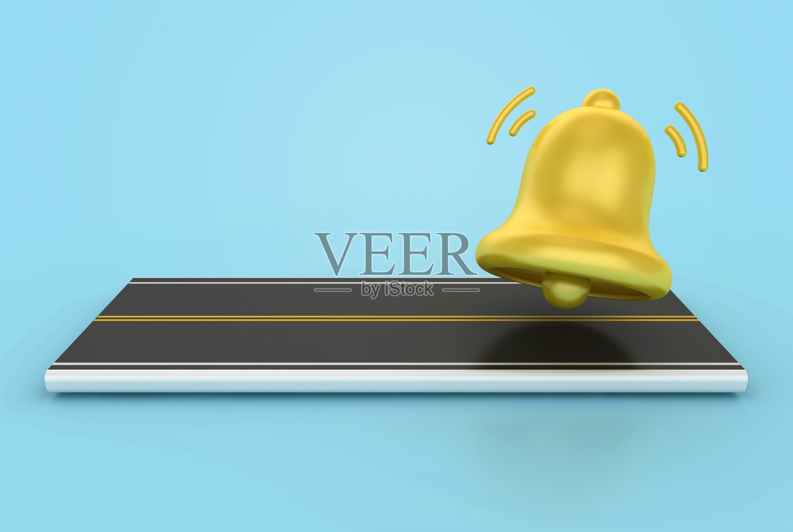 道路上的通知钟照片摄影图片