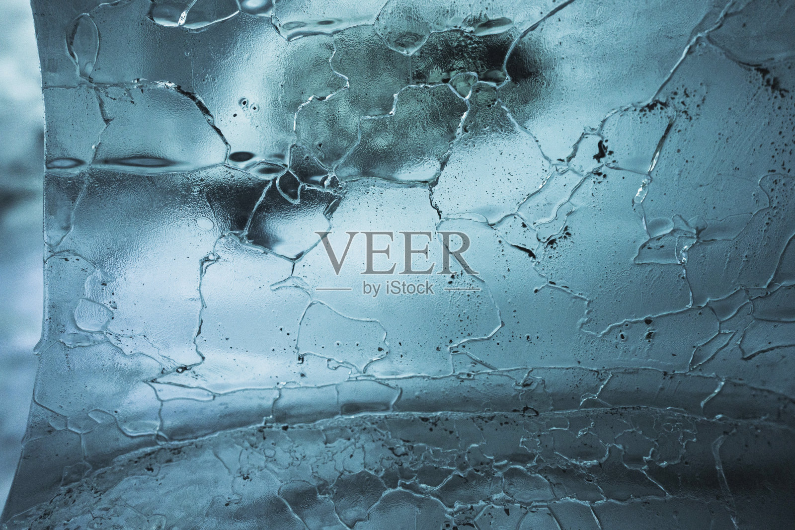 蓝色冰川纹理背景照片摄影图片