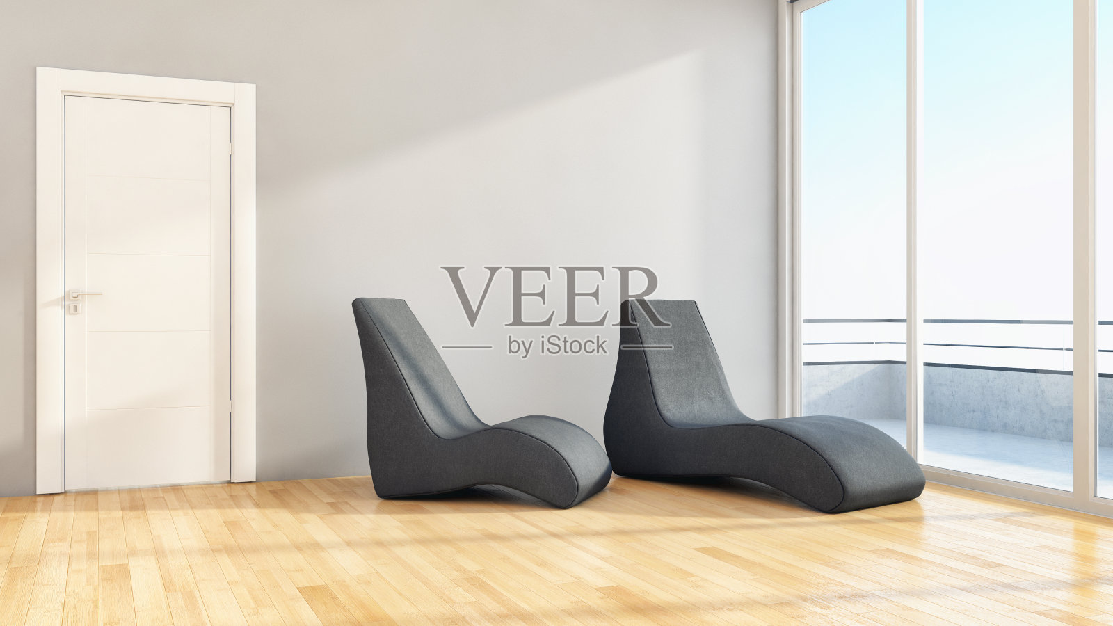 大型豪华现代明亮内饰客厅模型插图3D渲染图像照片摄影图片