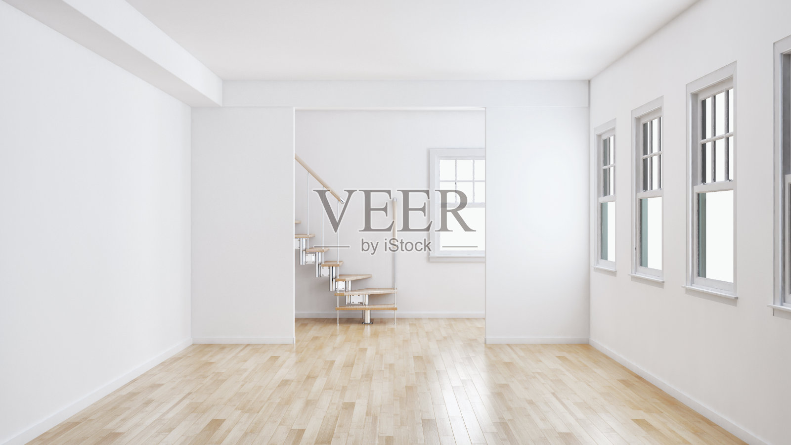 大型豪华现代明亮内饰客厅模型插图3D渲染图像照片摄影图片