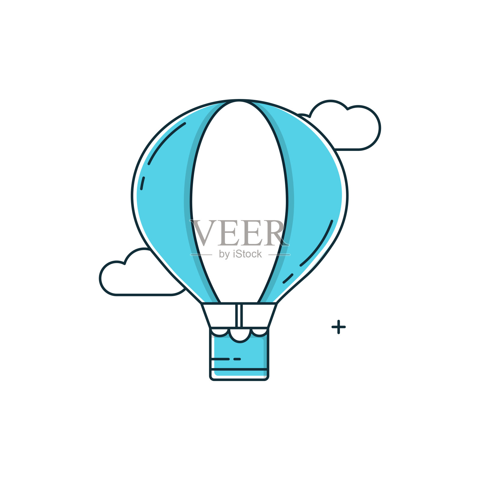 热气球，气球骑，空中冒险，热气球，风景优美的飞行，气球节，天空旅行矢量图标设计插画图片素材