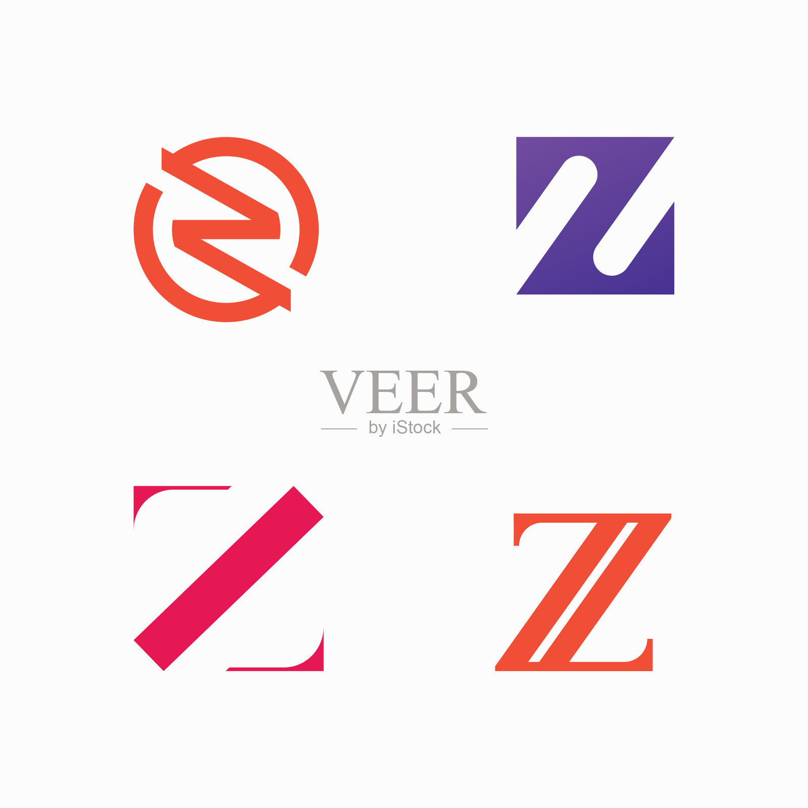 字母Z标志设计模板元素插画图片素材