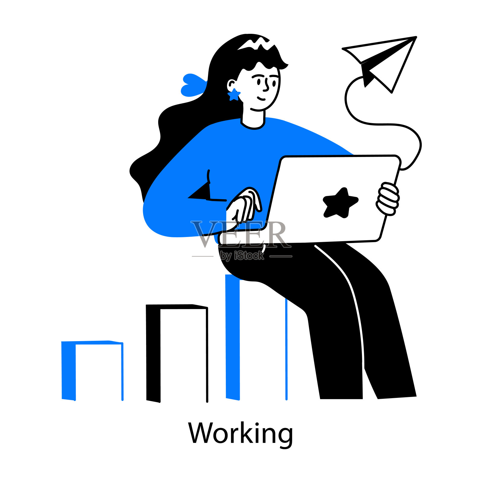 发送数据插画图片素材