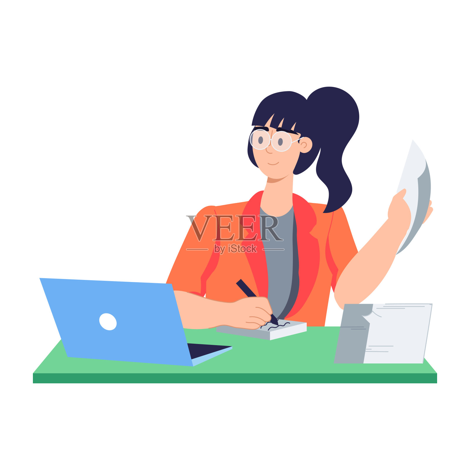 参加网络研讨会插画图片素材