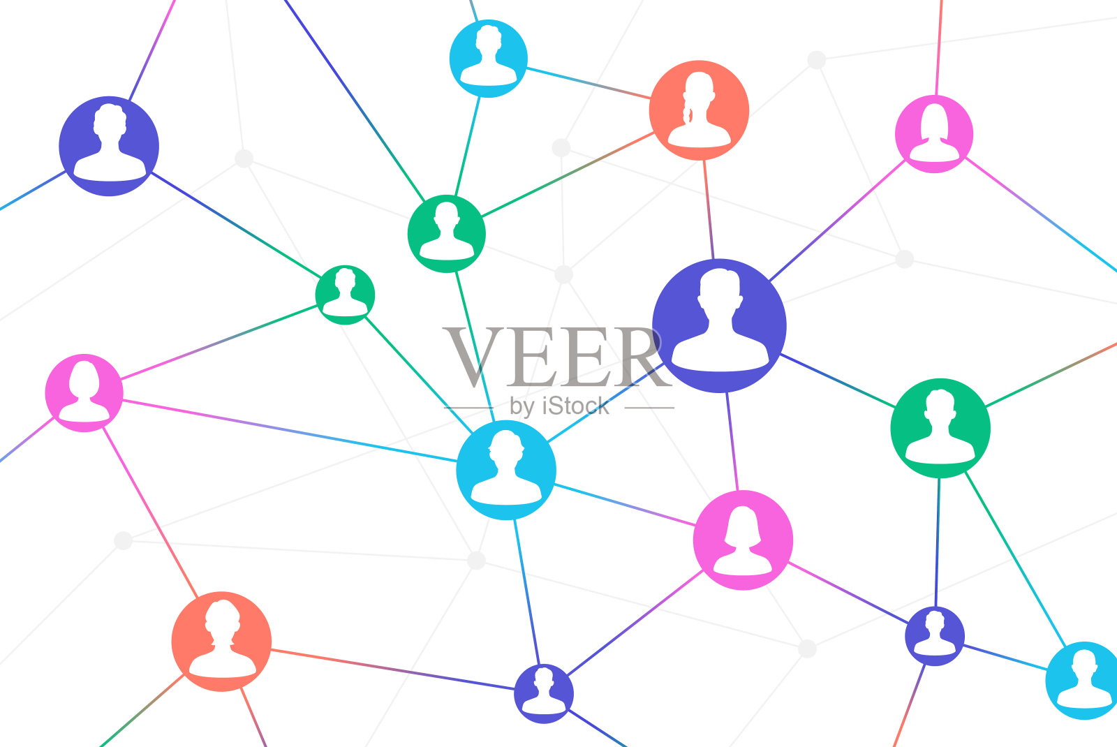 社交网络连接背景材料插画图片素材