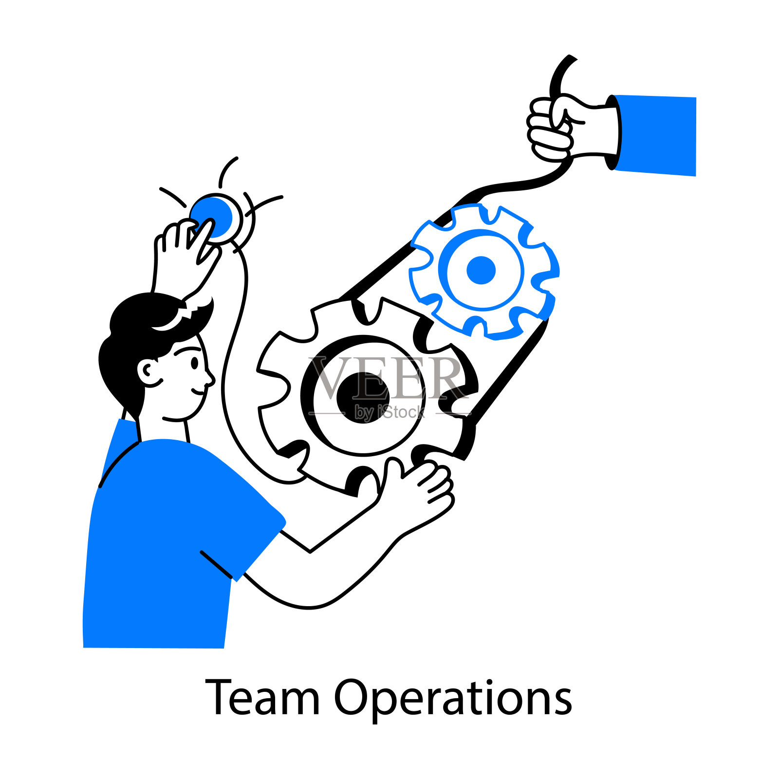 团队操作插画图片素材