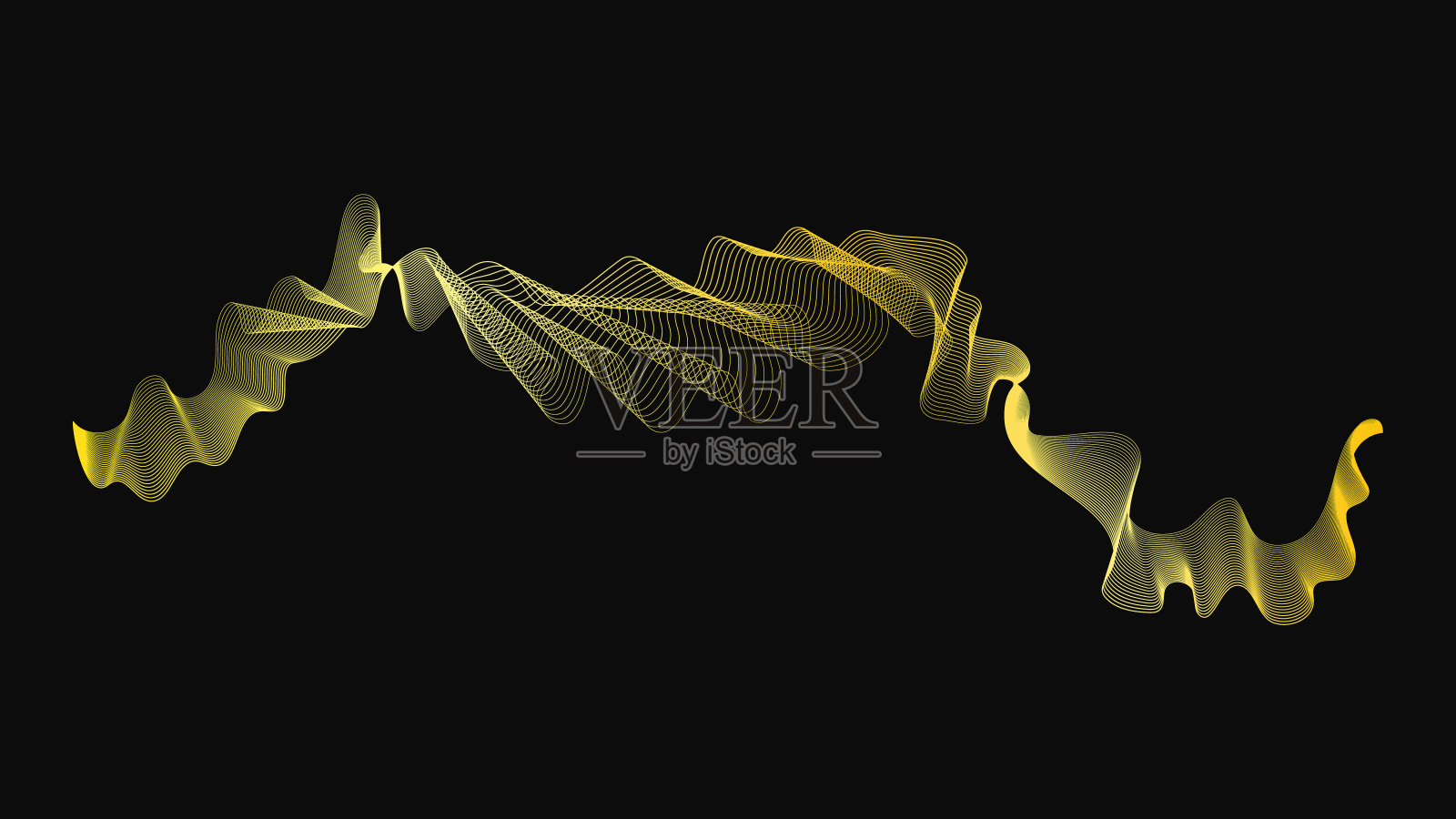 抽象的背景与奢华的金色波浪插画图片素材