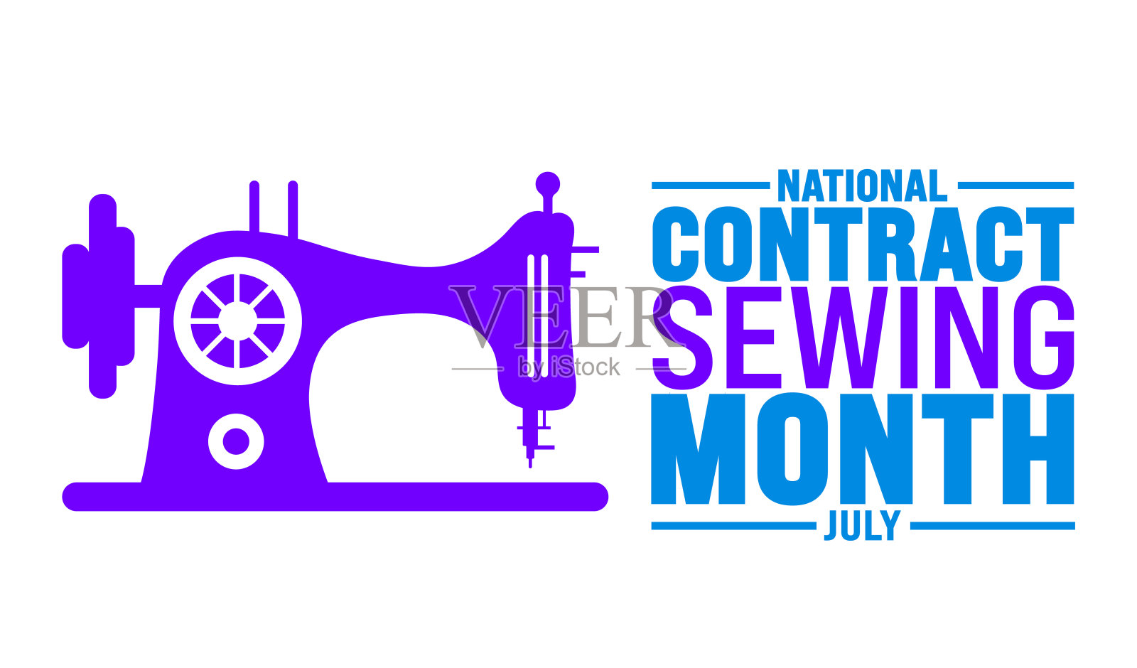 七月是全国合同缝纫月背景模板。节日的概念。用于背景，横幅，标语牌，卡片和海报设计模板，文字铭文和标准颜色。向量插画图片素材