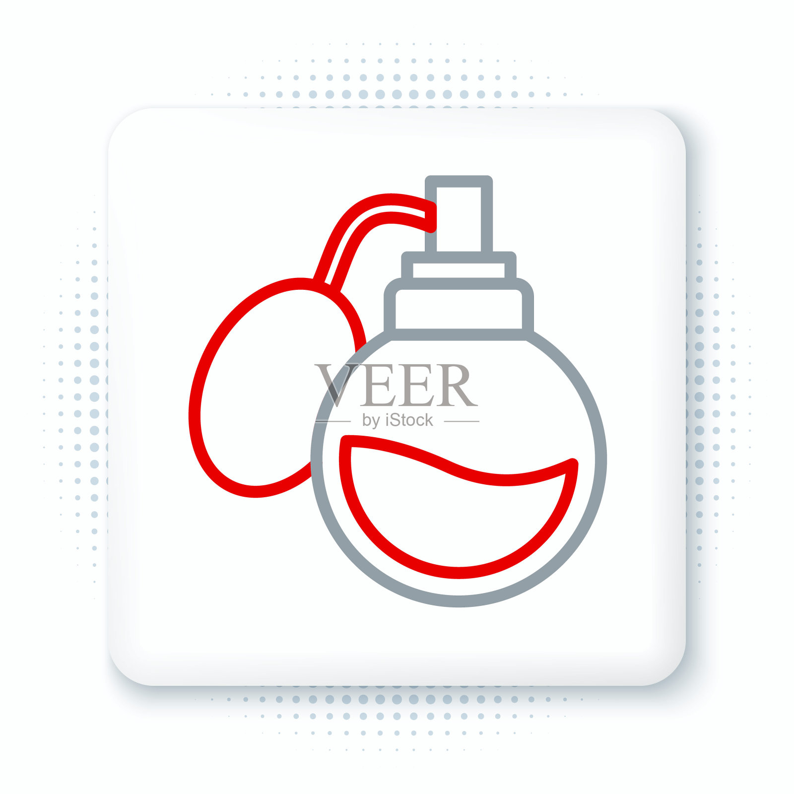 线香水图标孤立的白色背景。色彩缤纷的轮廓概念。向量插画图片素材