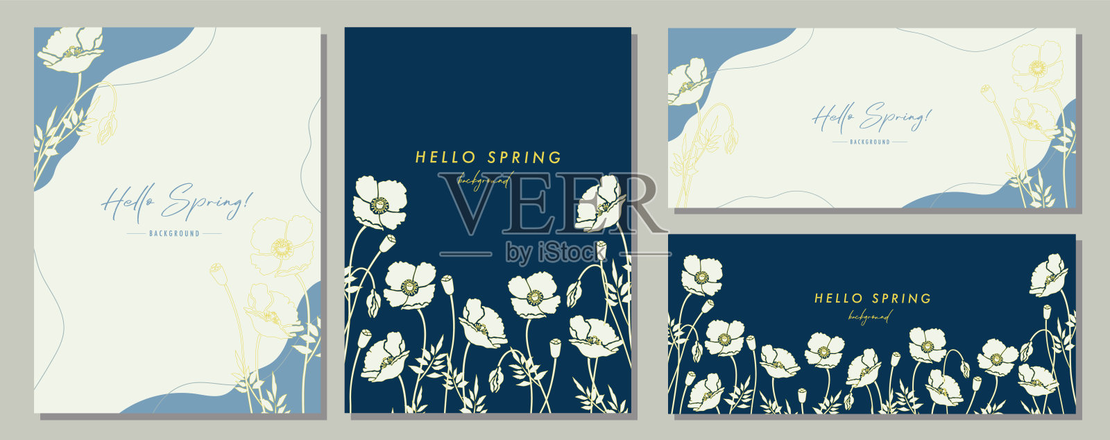 罂粟花插画套装插画图片素材