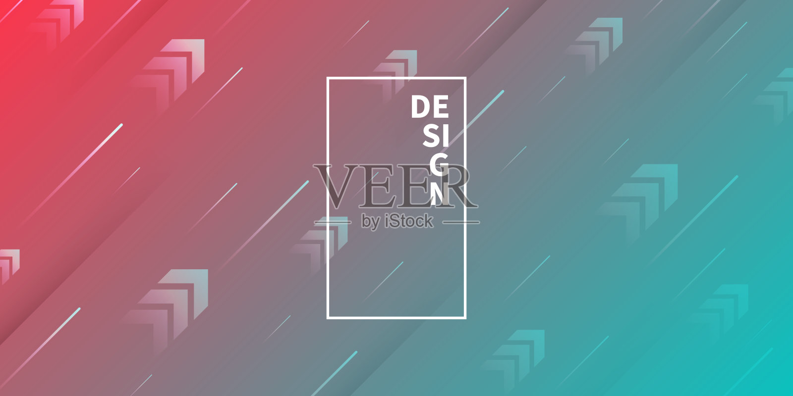 抽象的设计与上升的箭头和红色梯度-时尚的背景插画图片素材