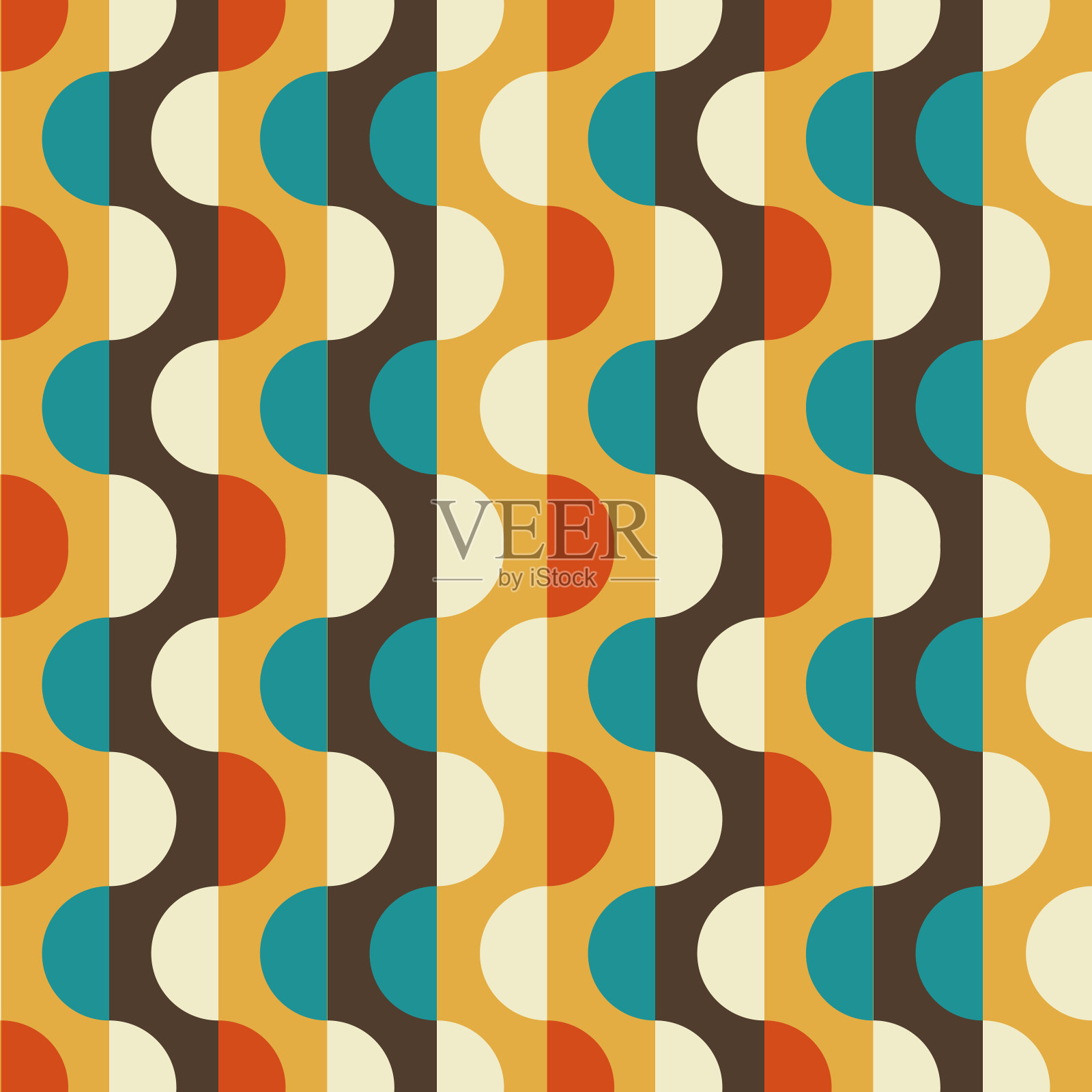 抽象的多色复古背景在平面风格。创意矢量无缝背景应用程序，网站，演示文稿或设计。插画图片素材